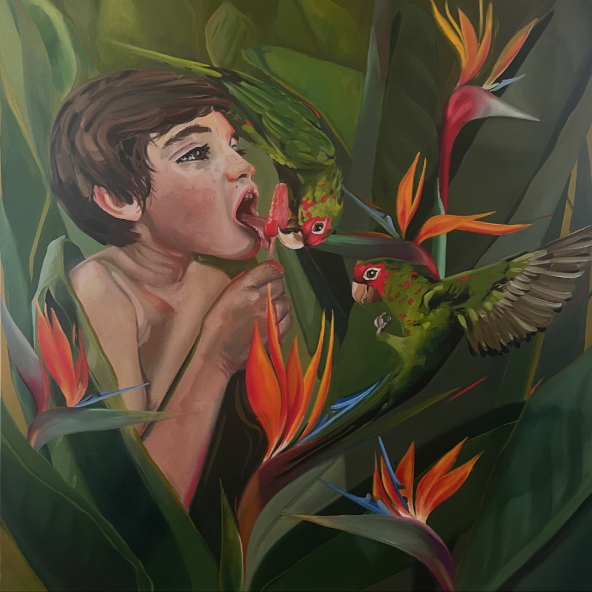 Whispers of Nature's Playful Embrace detail