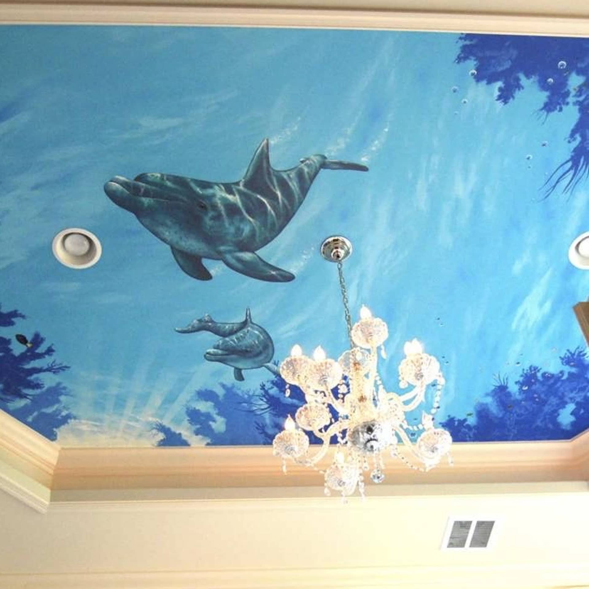 Underwater Ceiling Mural detail