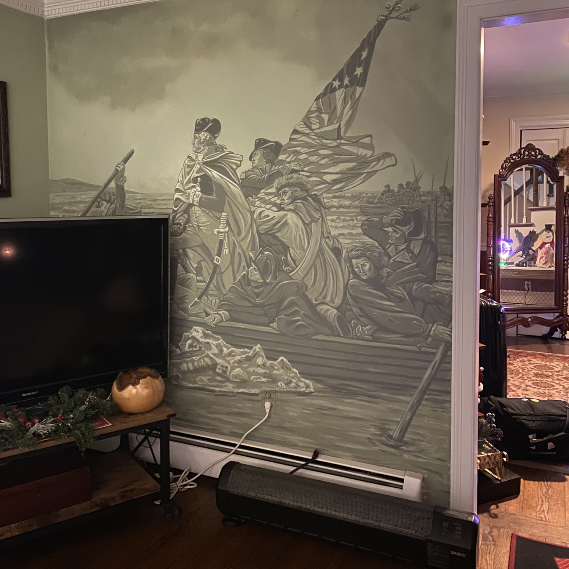 Washington Delaware Crossing Mural detail