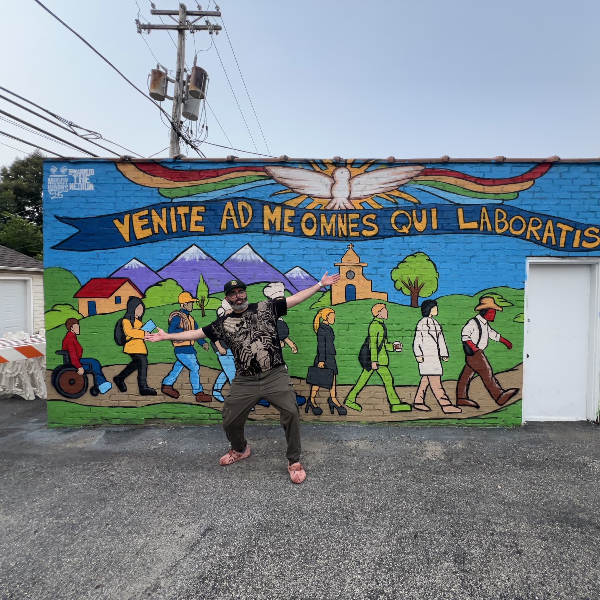All Who Labor Are Welcome - Residence Mural detail