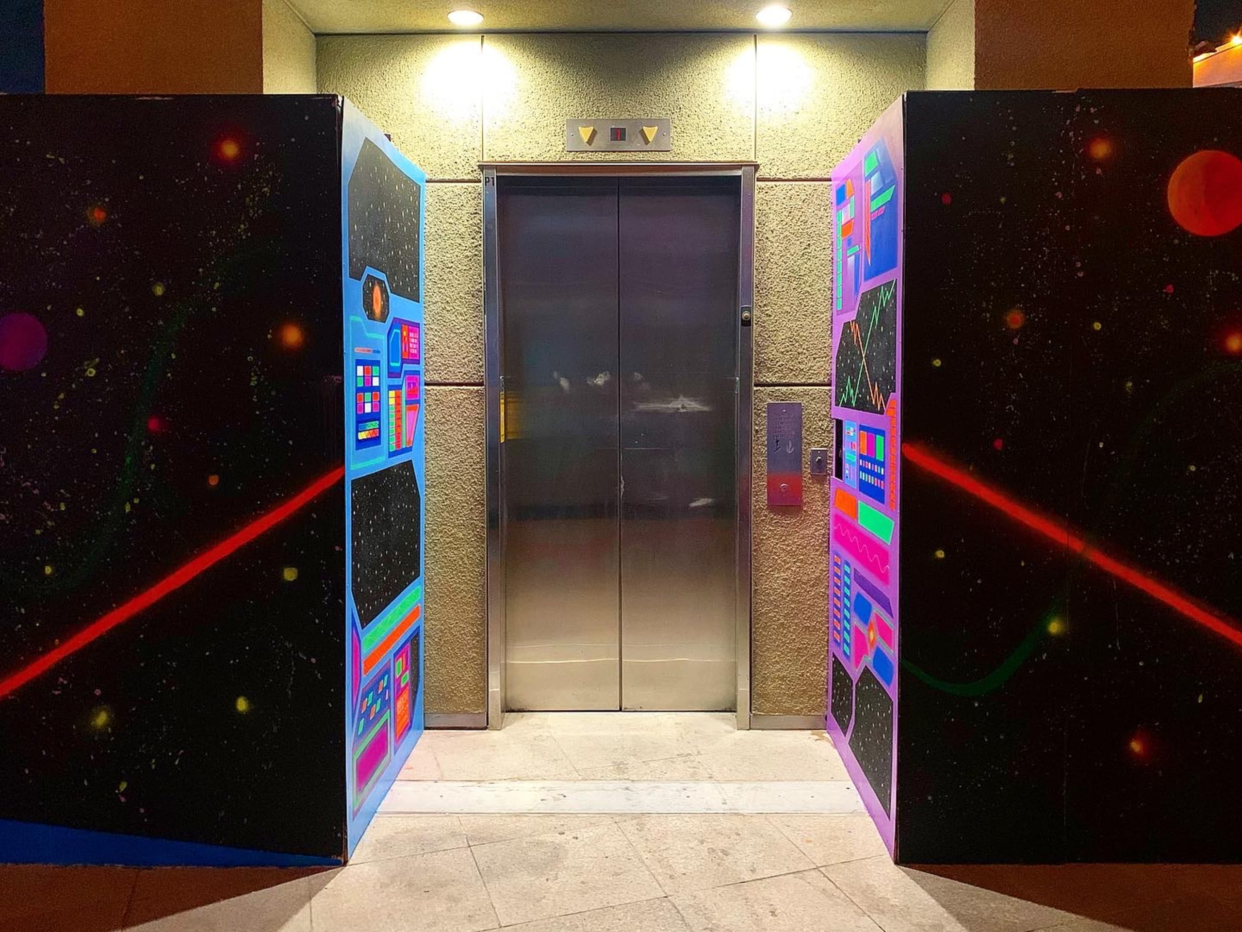 Cosmic Gateway to Neon Dreams