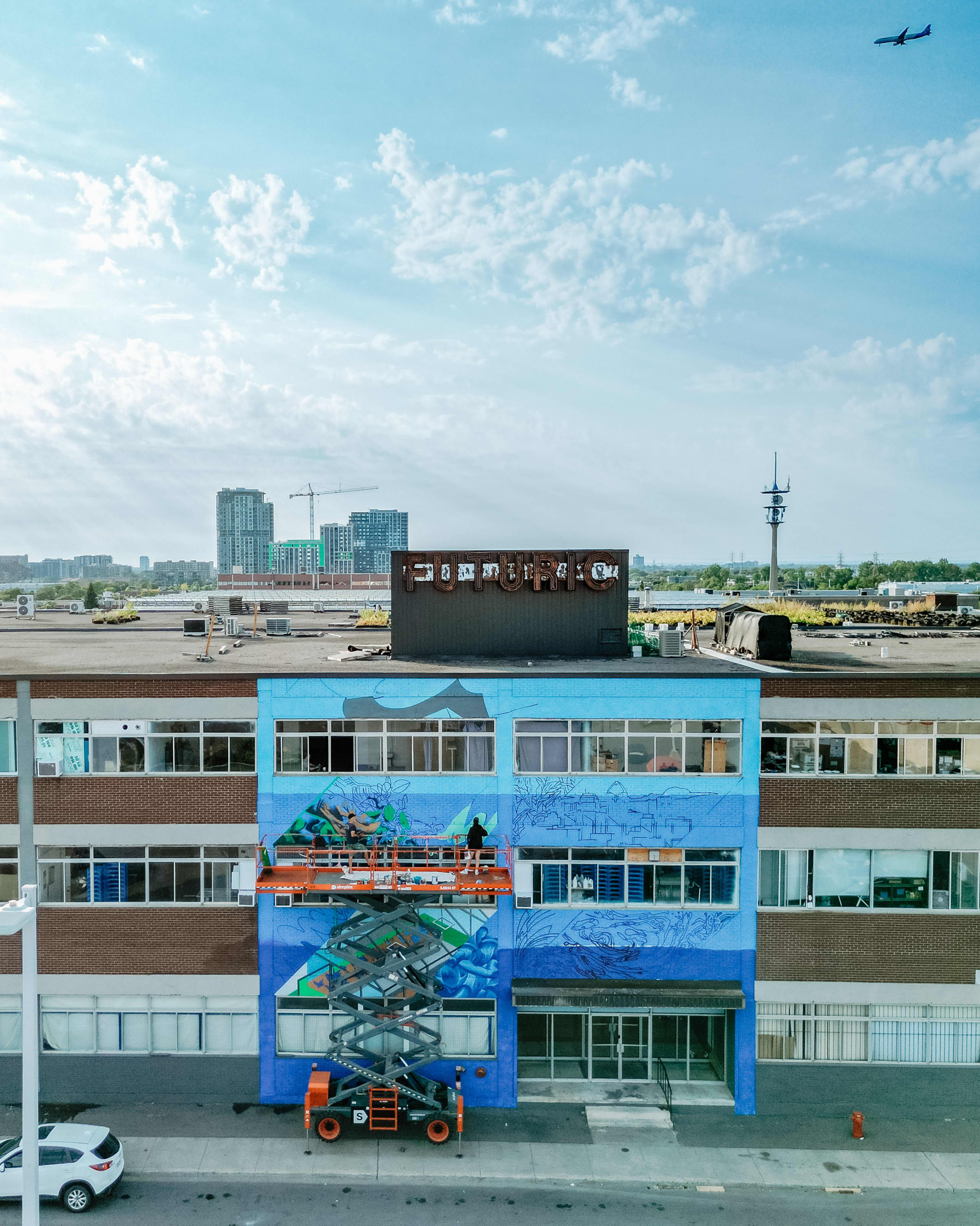 Urban Dreams in Vibrant Blue Hues
