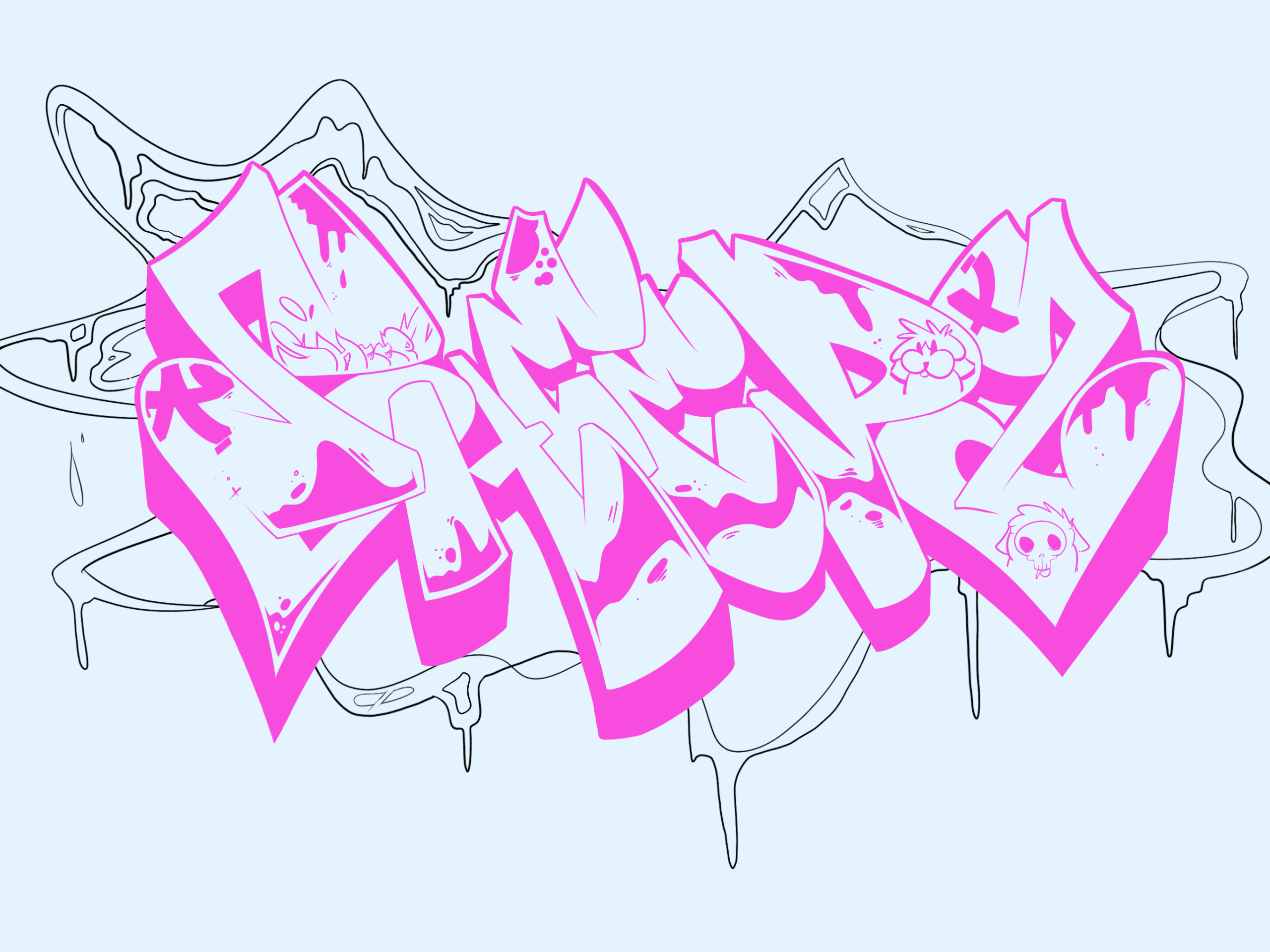 Dripping Dreams in Neon Hues
