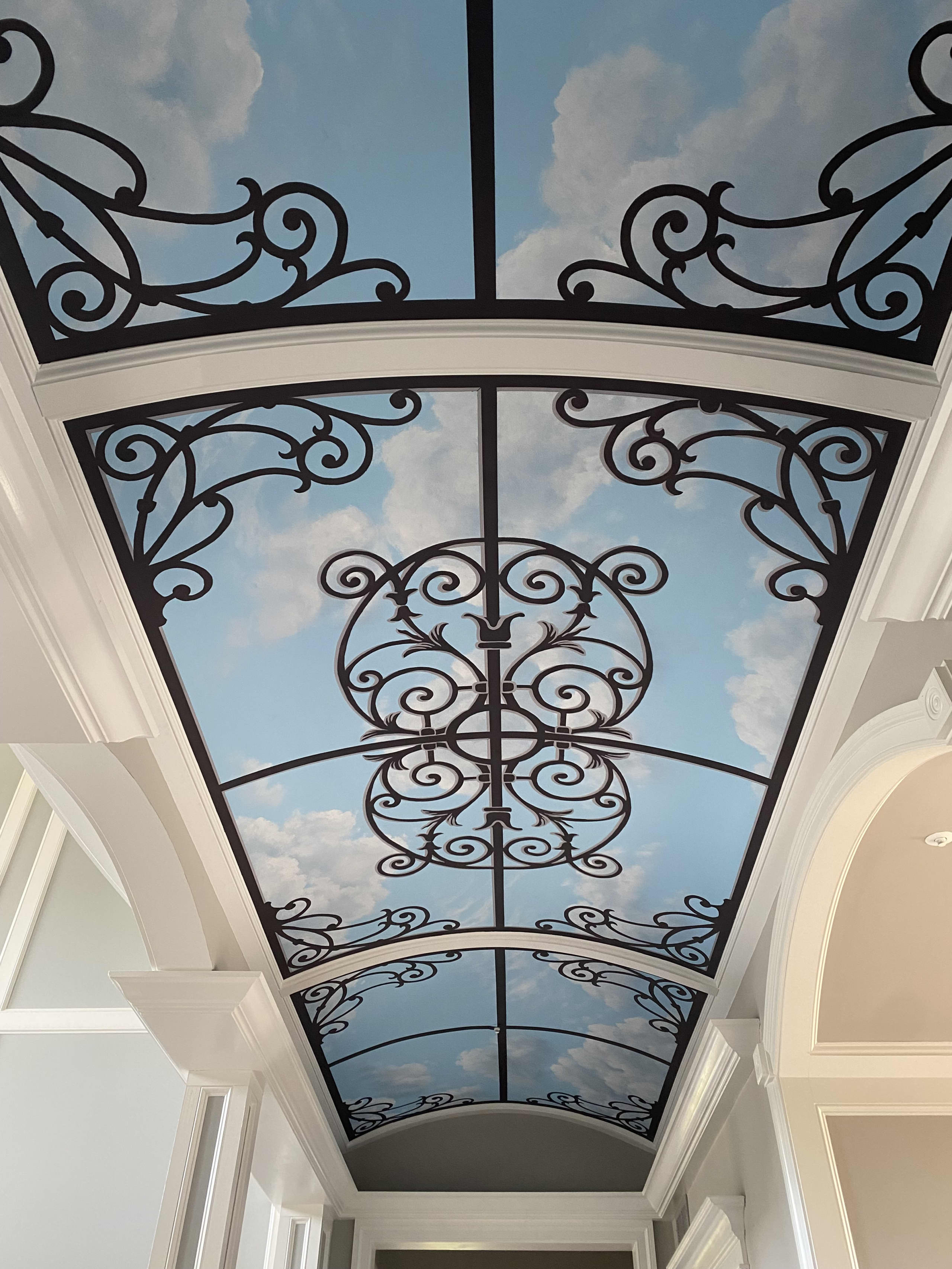 Sky ceiling mural