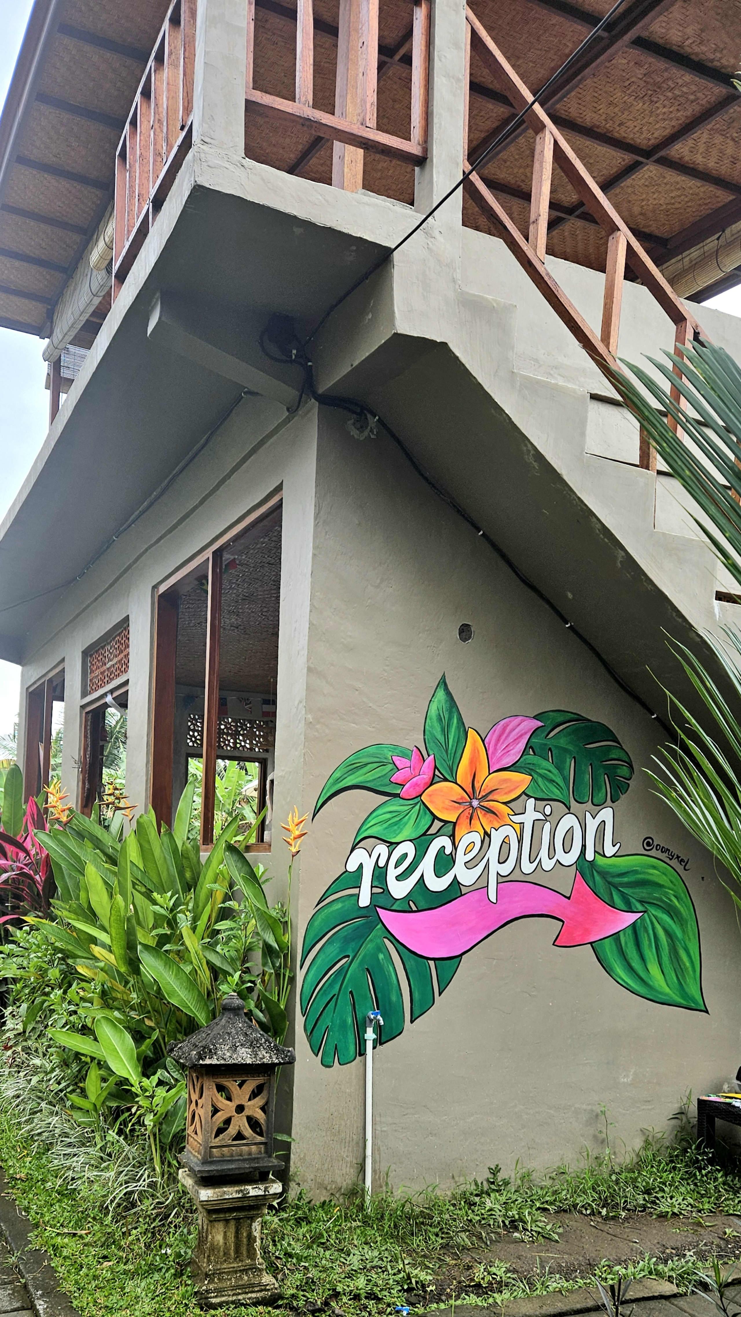 Lively reception sign