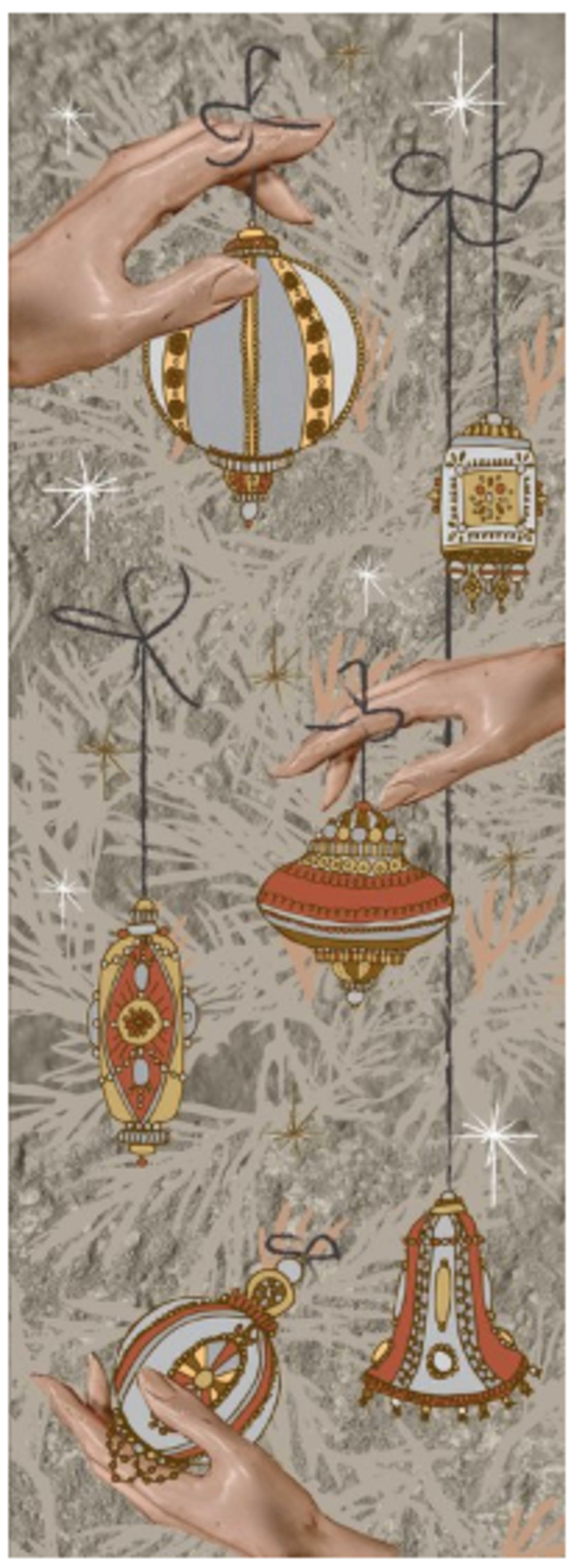 Ornament Drop (Digital Projection Mural) by Valerie Margolin