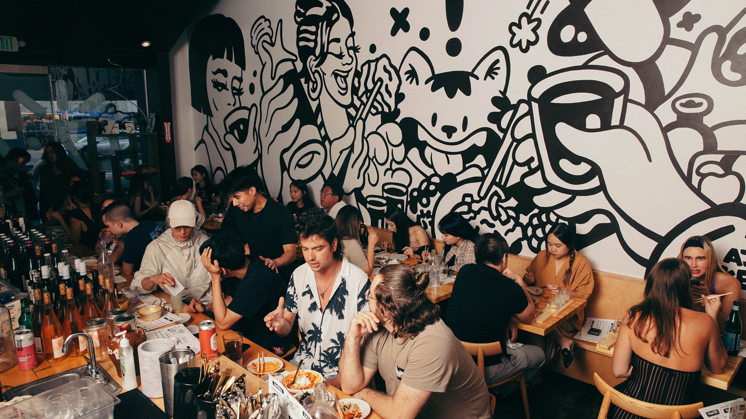 Culinary Whimsy in Bold Black and White by Ajax Kelly