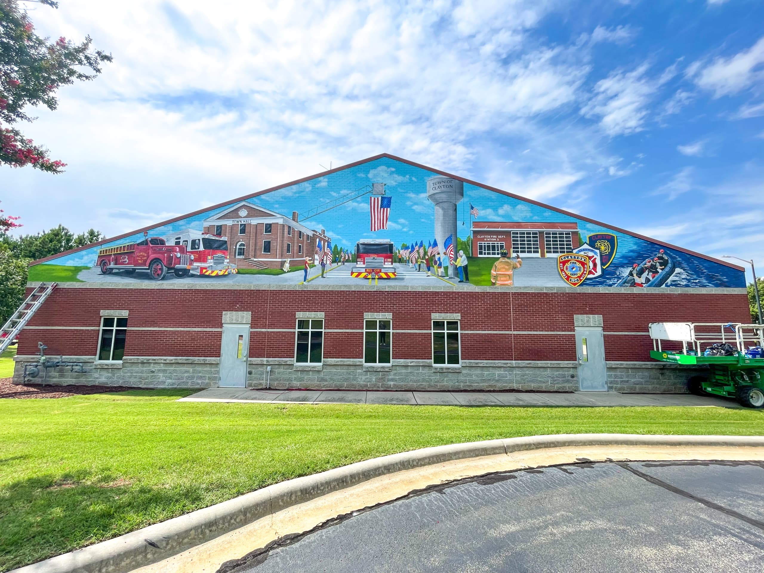 Clayton FD memorial mural by Lacey Crime
