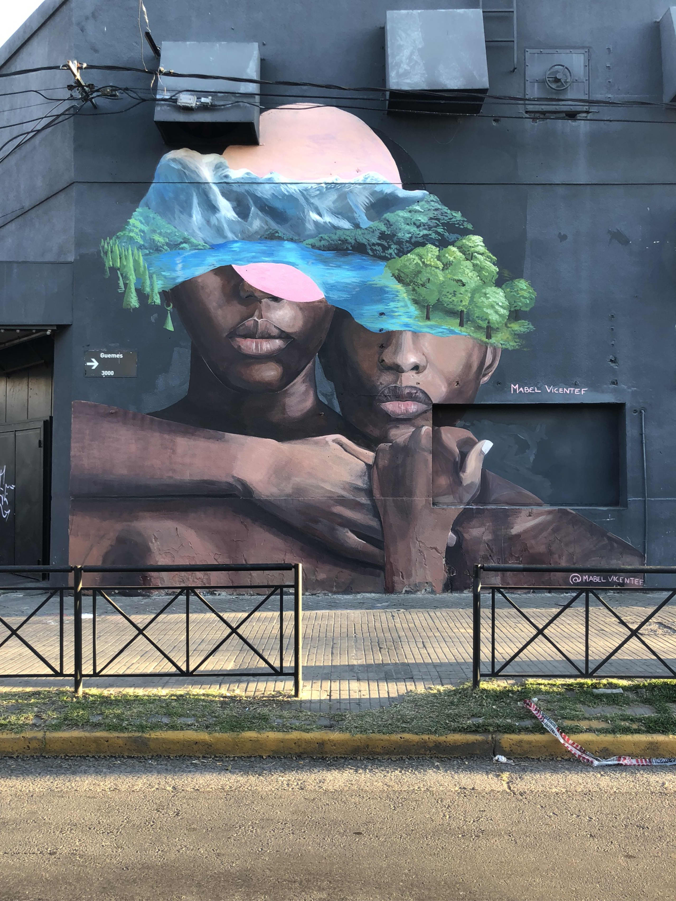 Nature's Embrace in Urban Shadows by Mabel Vicentef