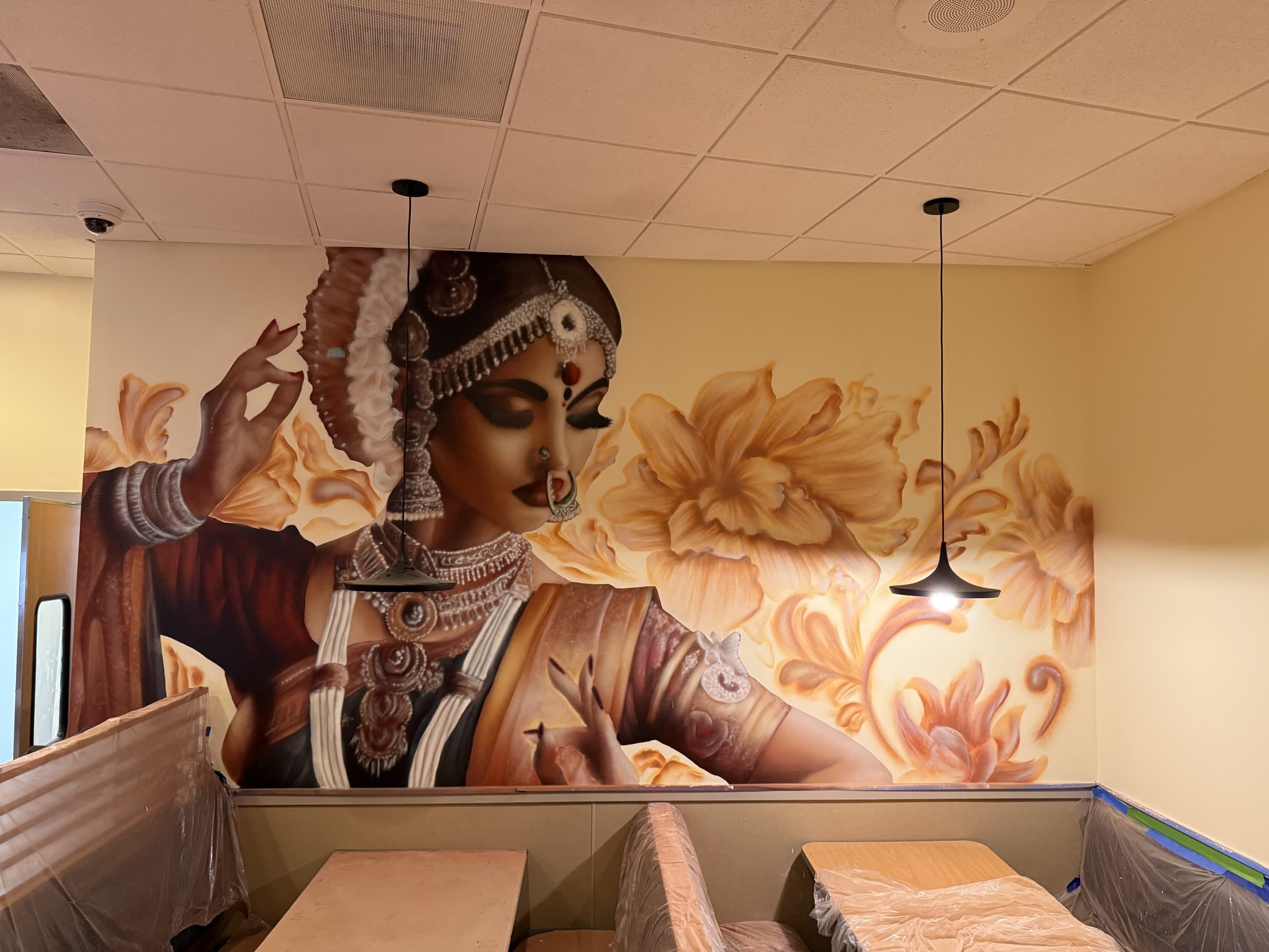 Indian dance mural by Deadfolks