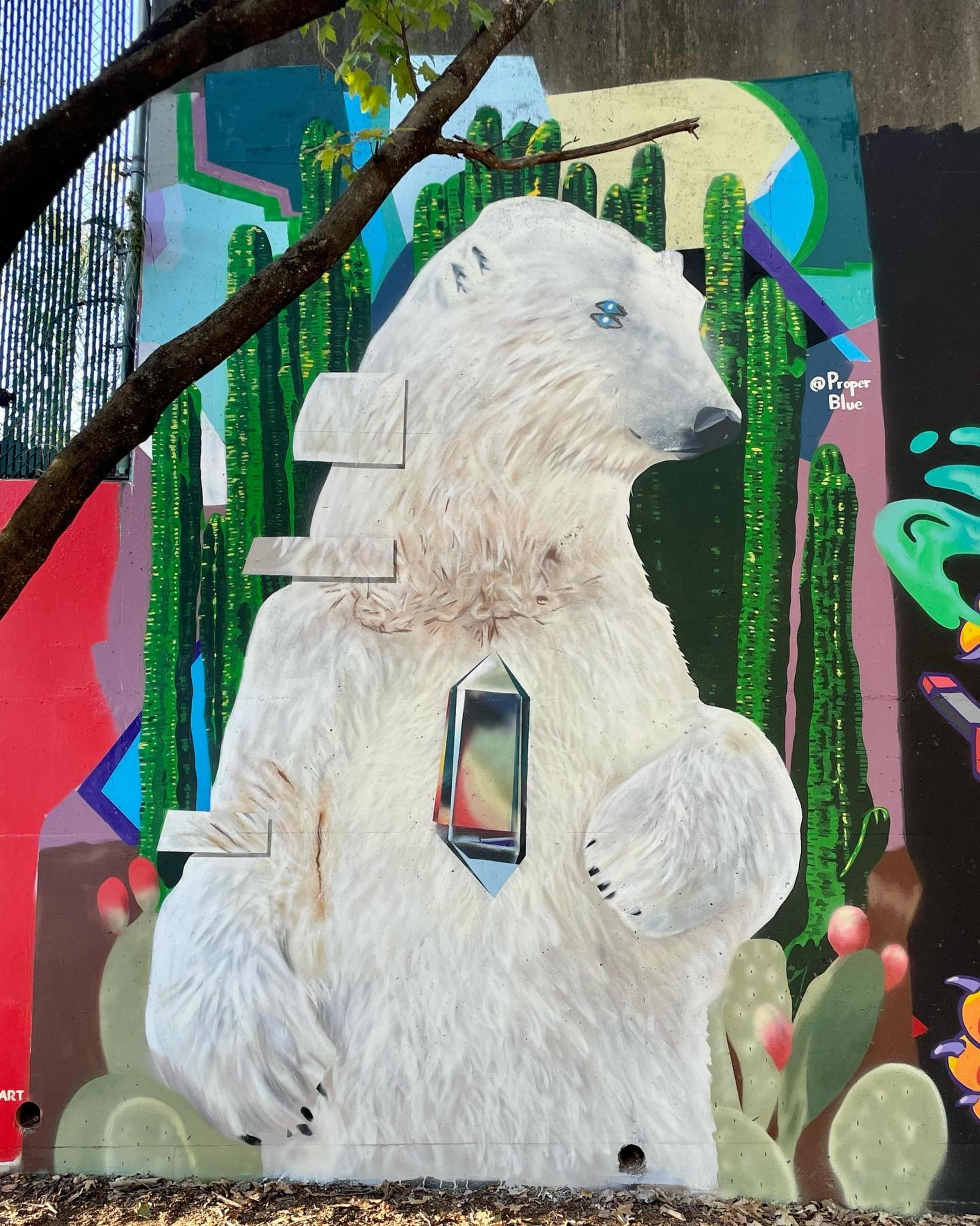 Crystal Bear in a Desert Dreamscape by Austin Blue