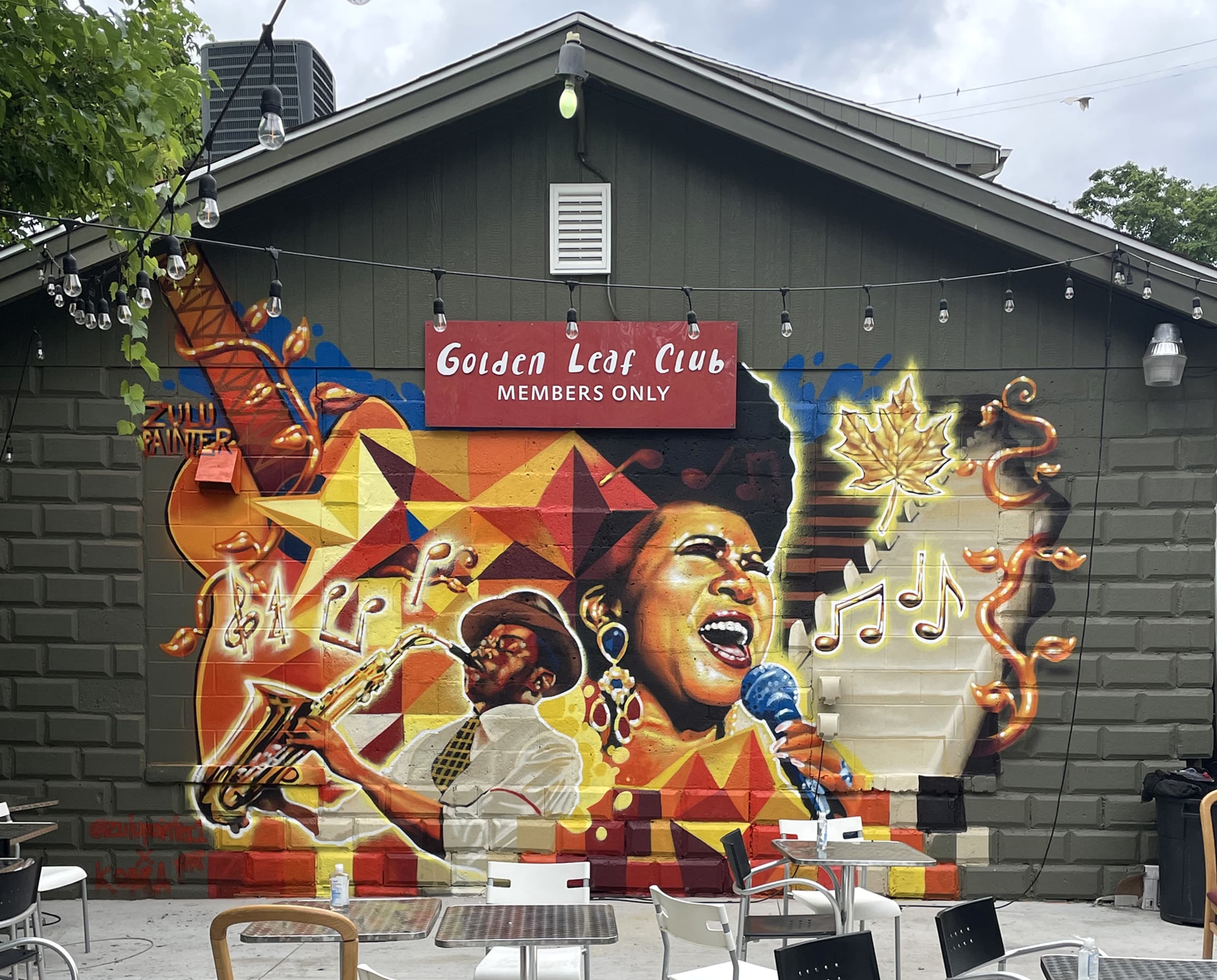Golden Leaf Club by Zulu Painter