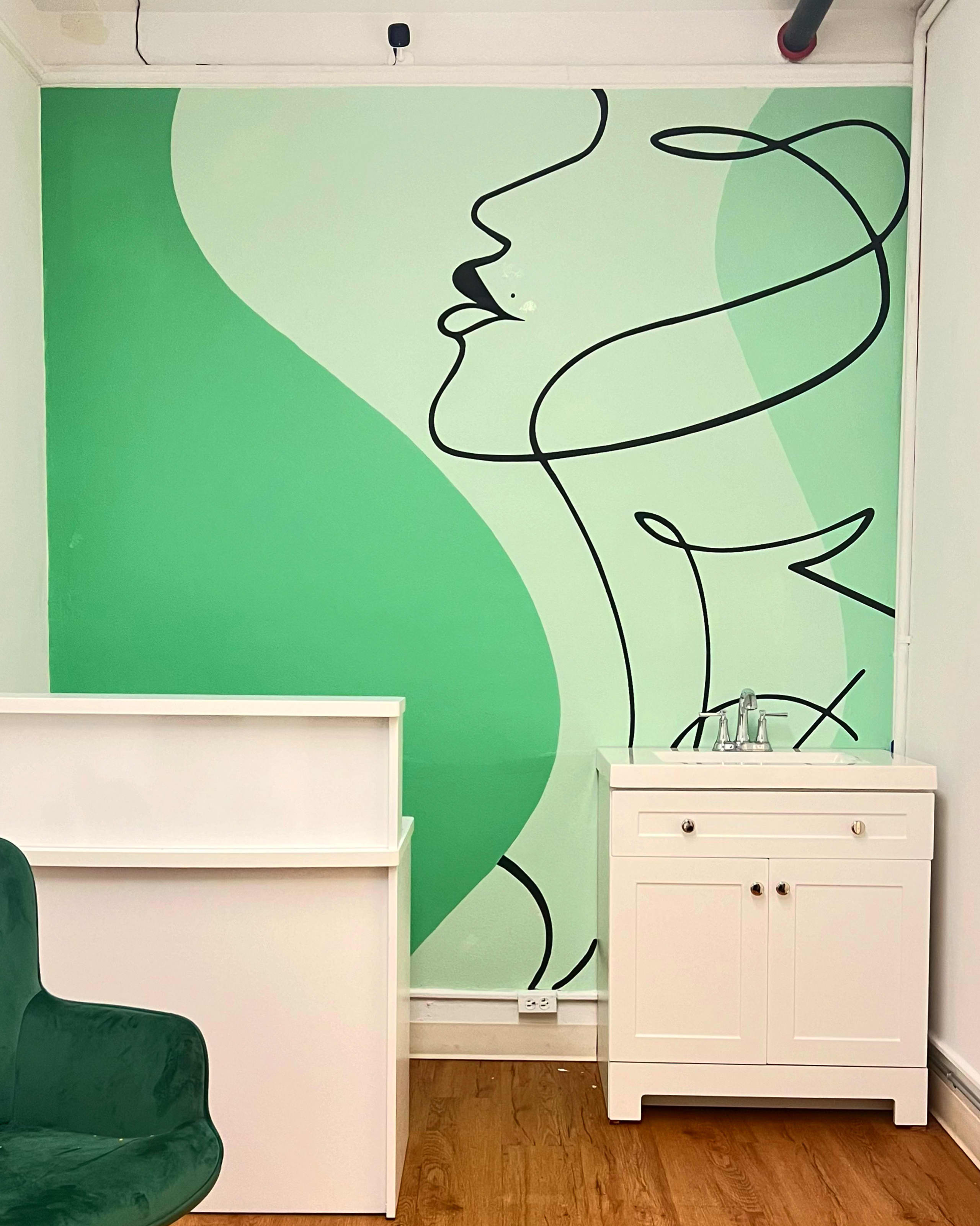 Whispers of Serenity in Green Lines by El Souls