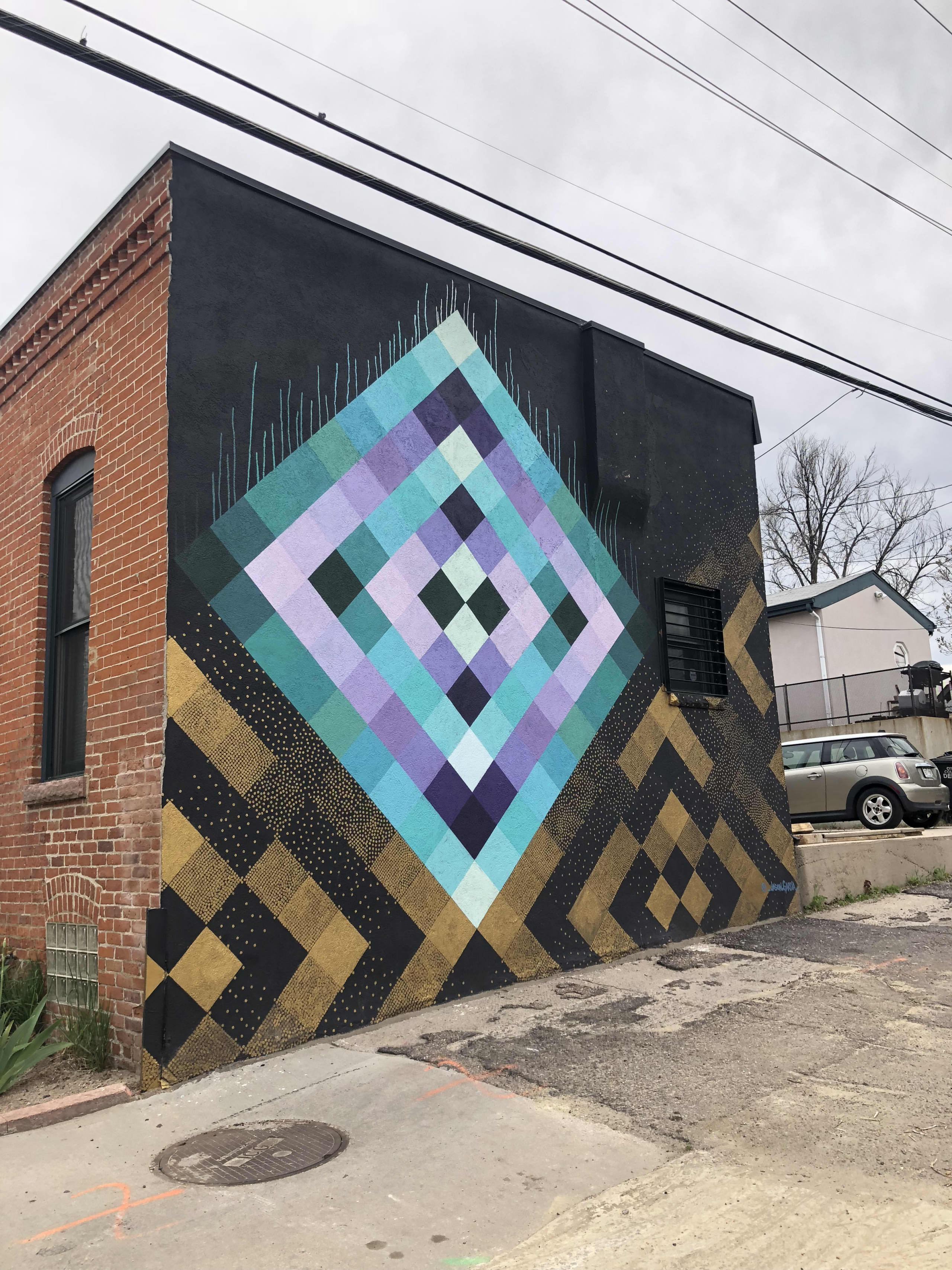 Geometric Harmony in Urban Color Fields by Jason Garcia