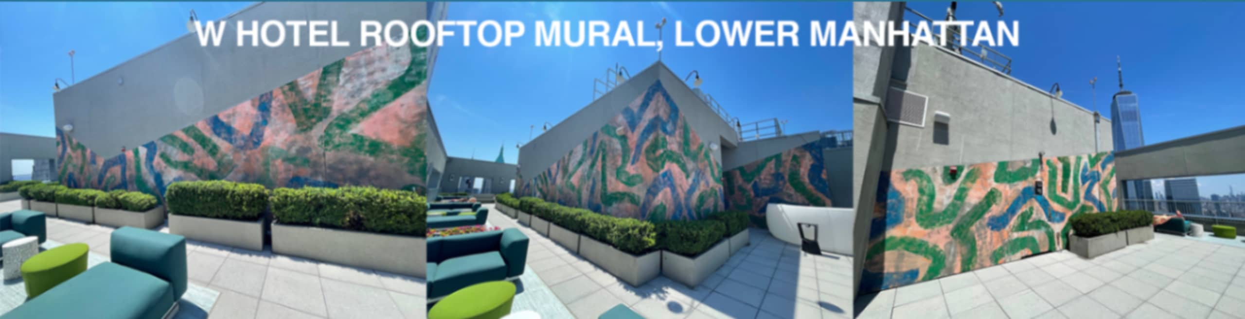 W Hotel Residences Rooftop Mural by Danielle Mastrion