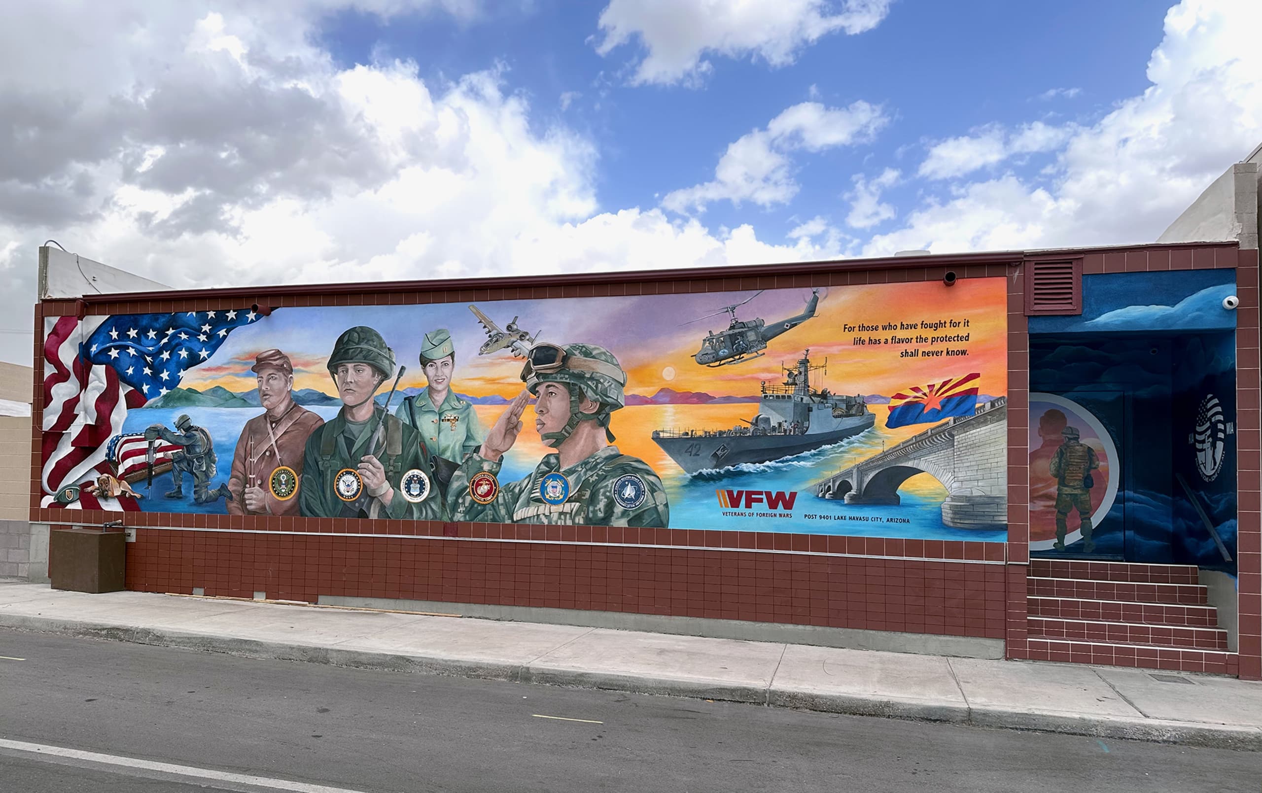 Veterans Memorial Mural  by Aniko 
