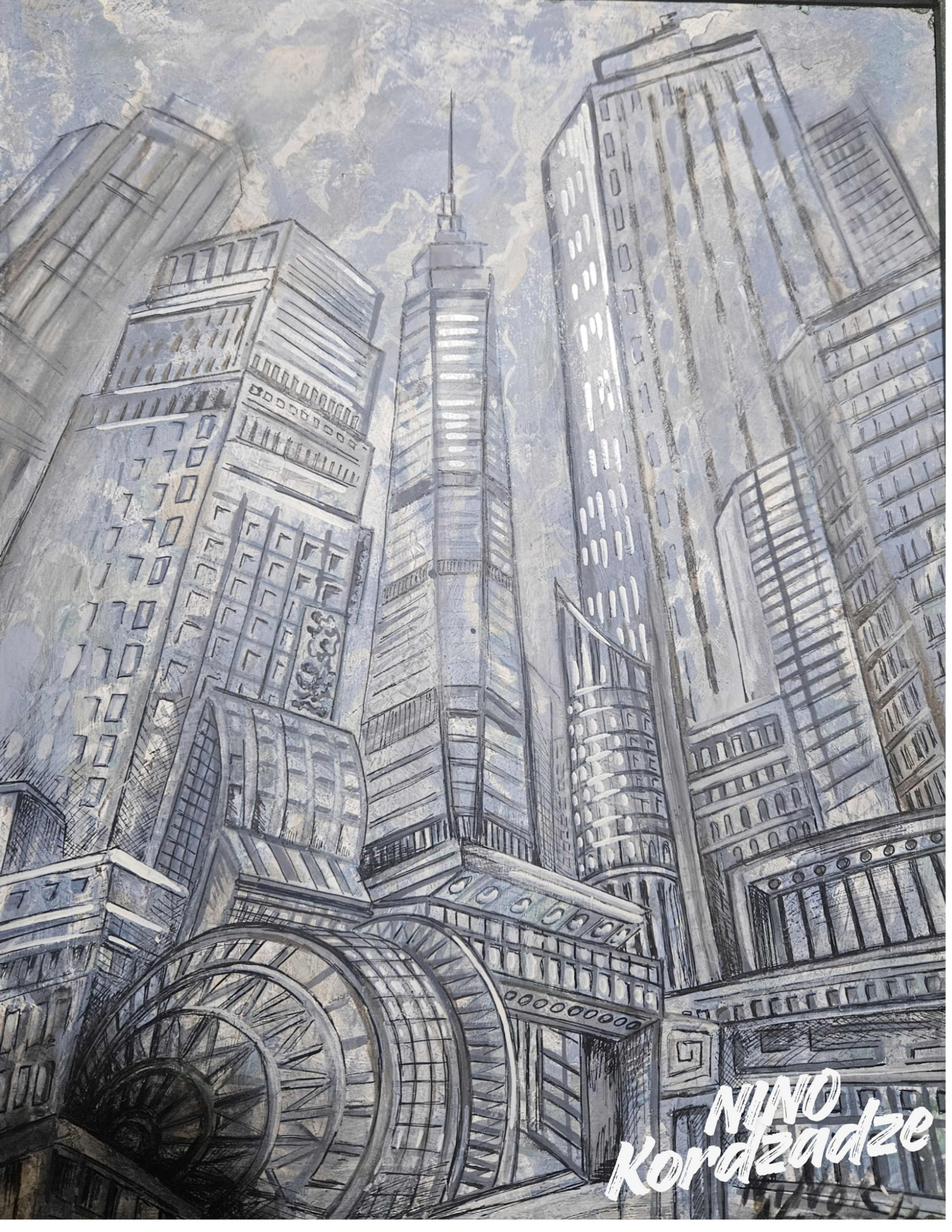 Gray Manhattan by Nino Kordzadze