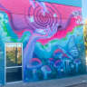 Mellow Mushroom Patio Mural