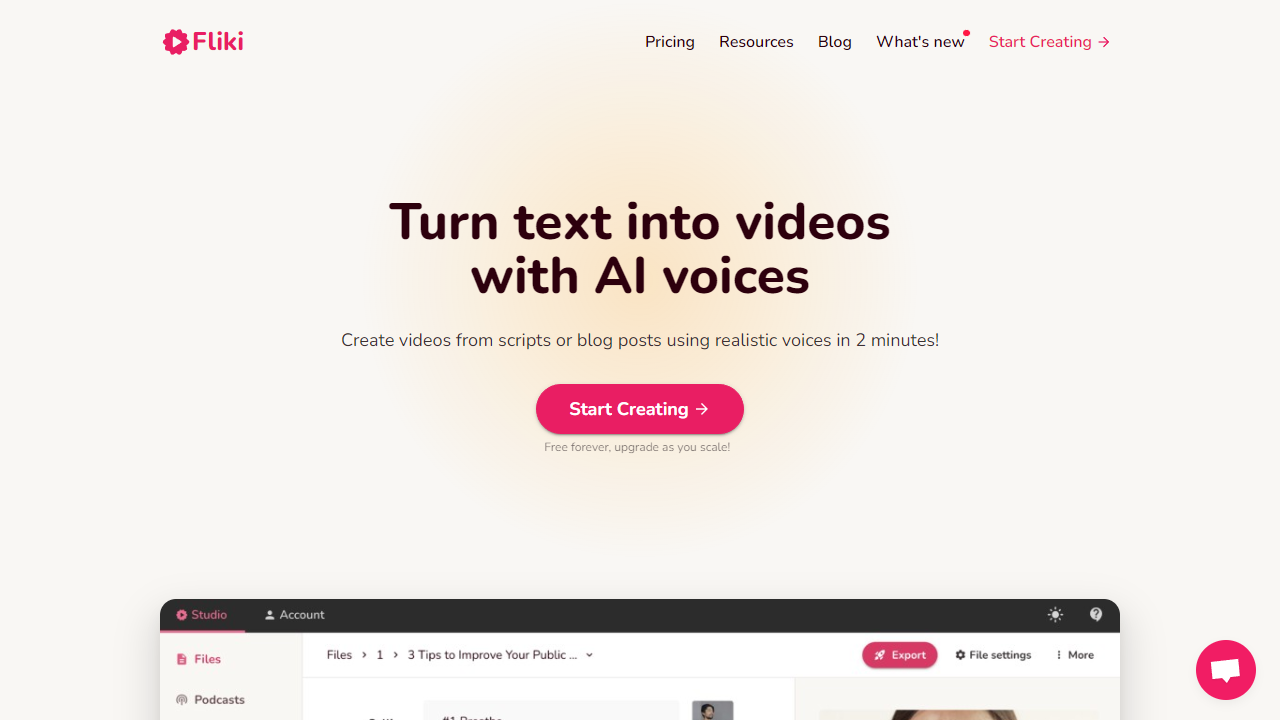 Fliki header image