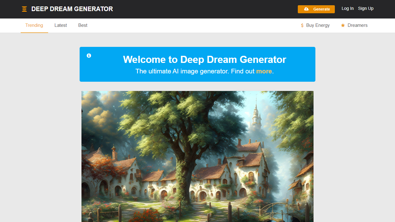 Deep Dream Generator header image