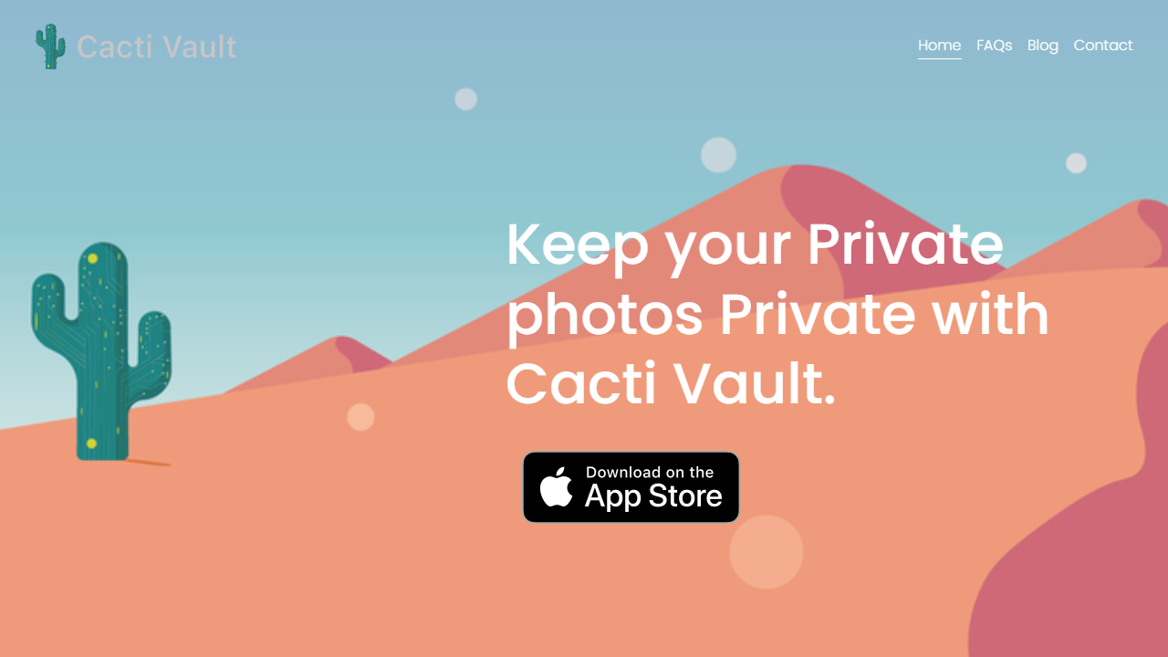 Cacti AI Photo Vault header image