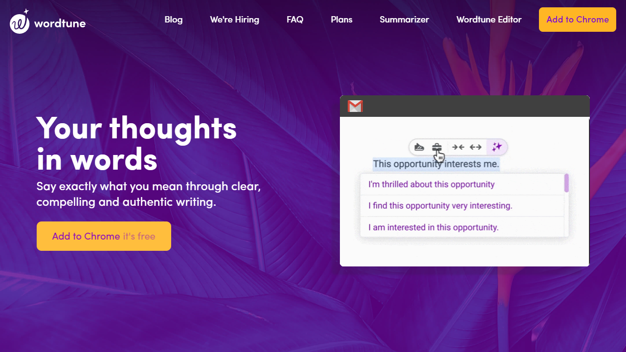 Wordtune header image