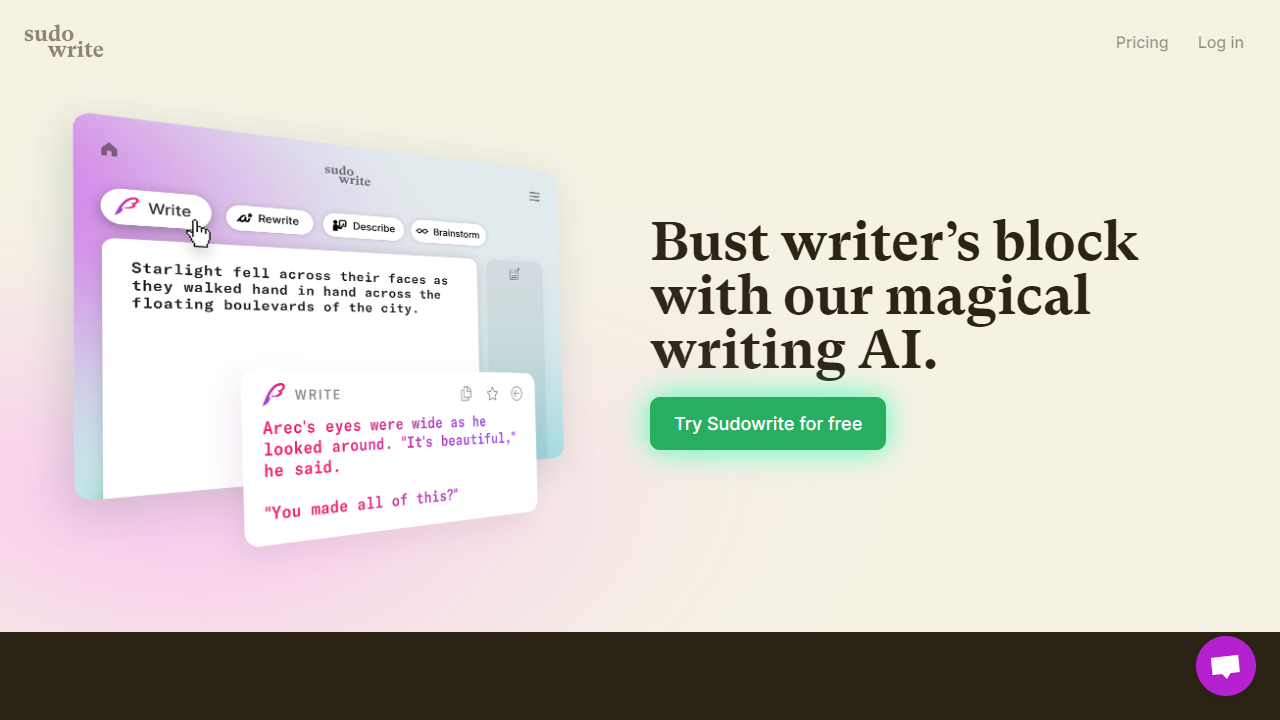 Sudowrite header image