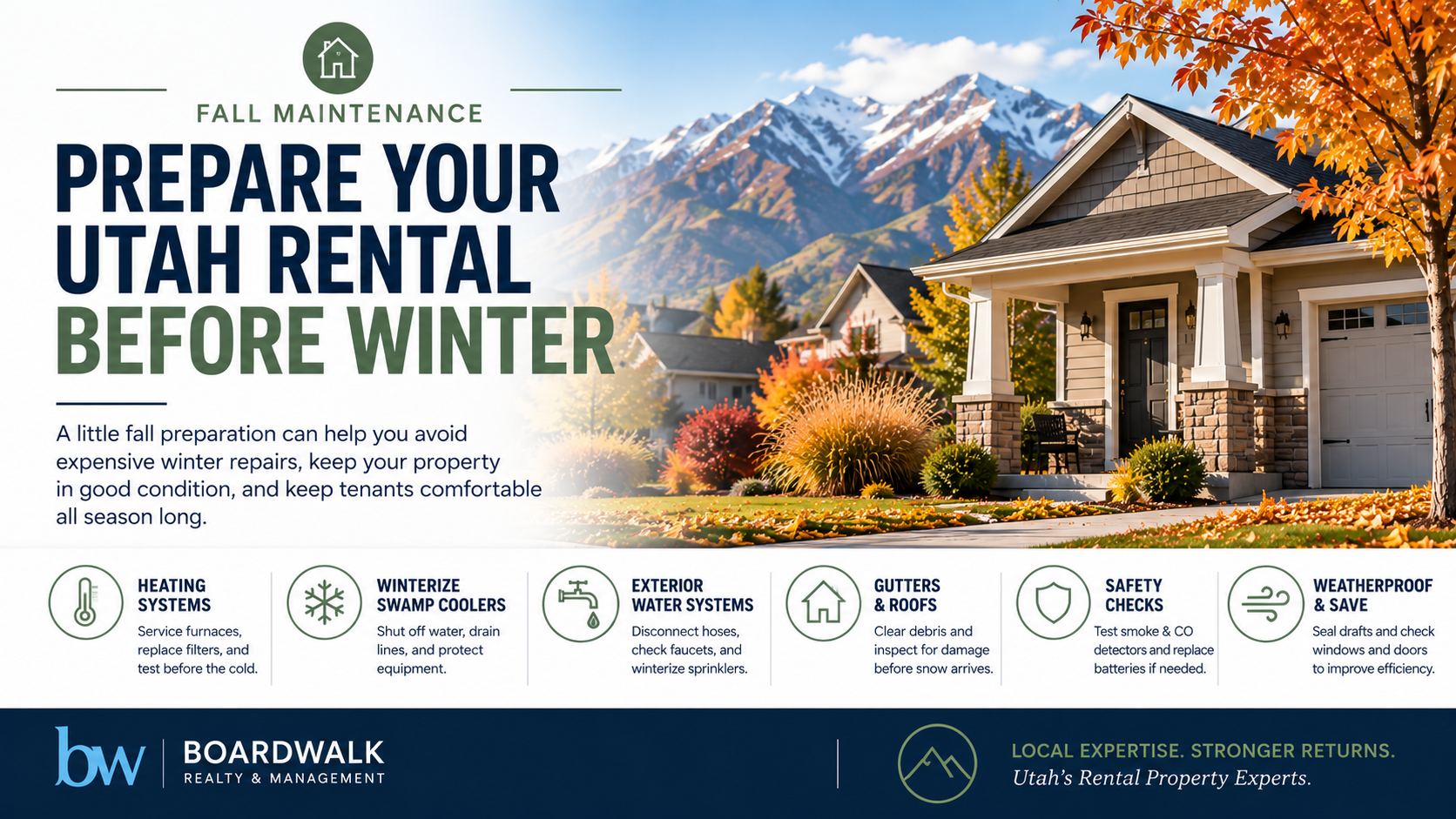 Fall Maintenance Checklist: Prepare Your Utah Rental Before Winter