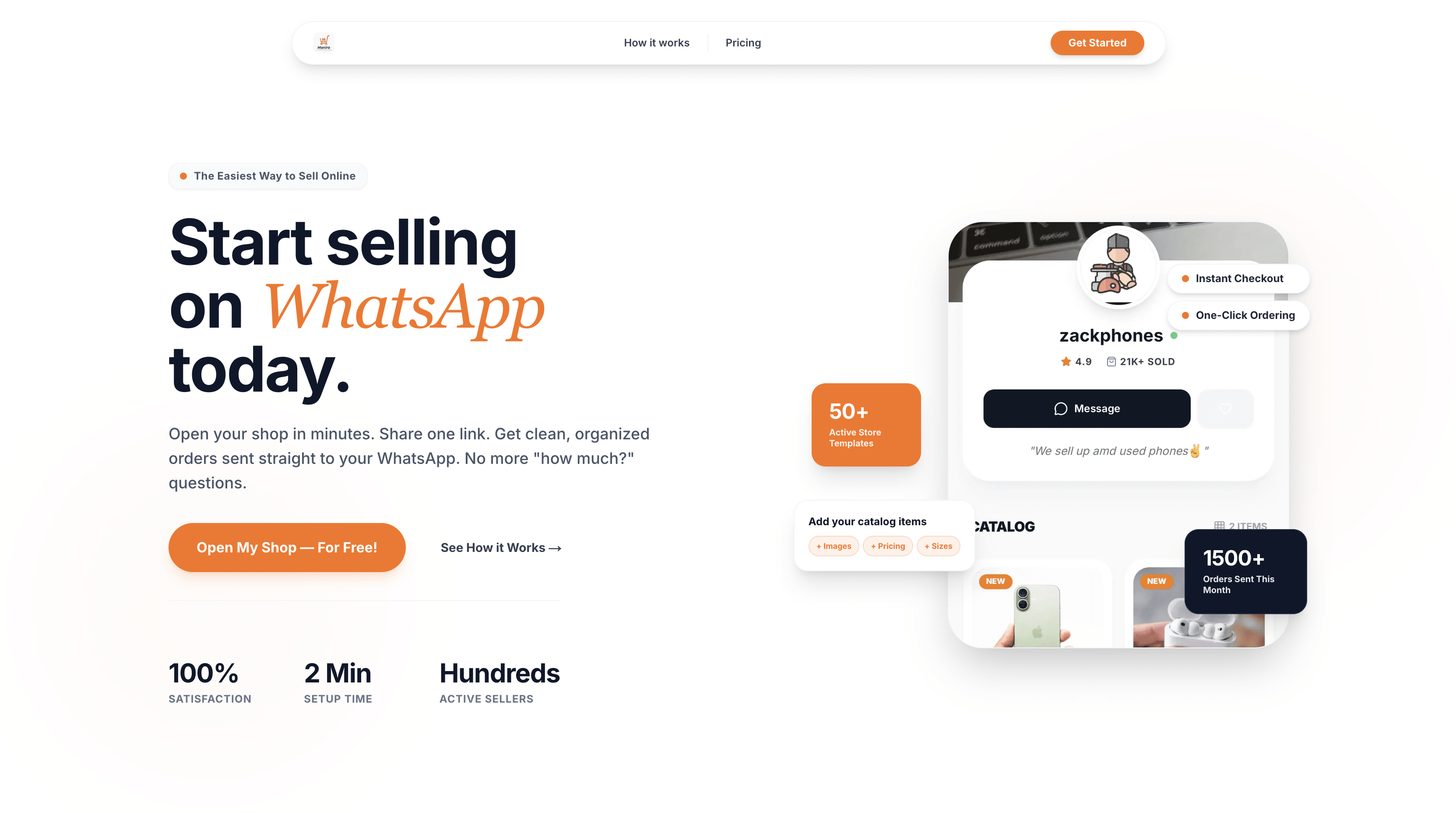 Manira — Whatsapp Based Marketplace Platform screenshot 2