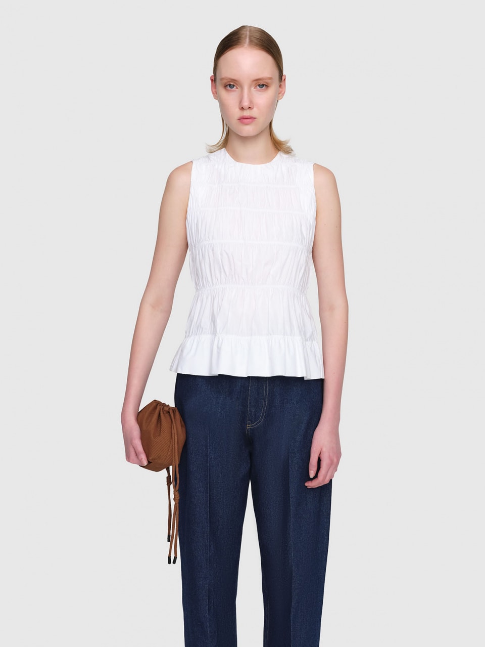 HANNEKE Organic Cotton Poplin Top