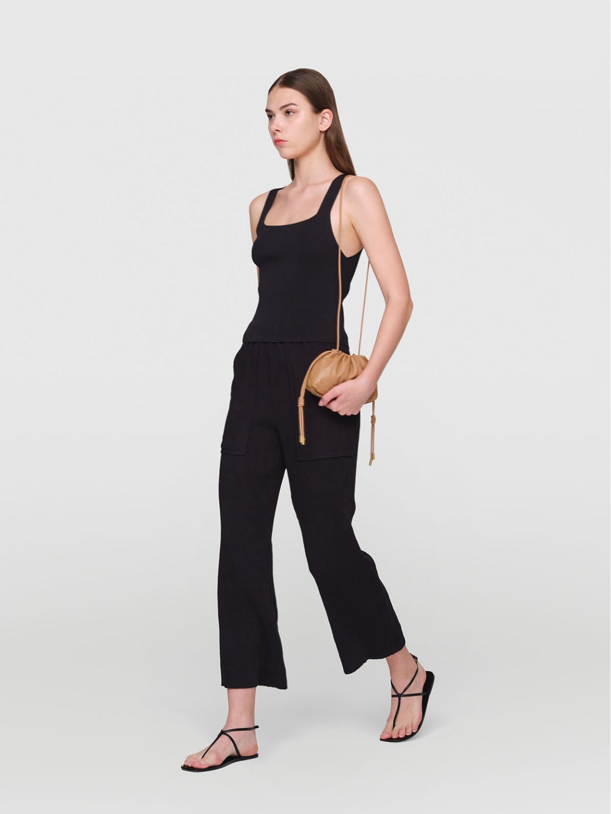 TELIA Plisse Crepe Pants