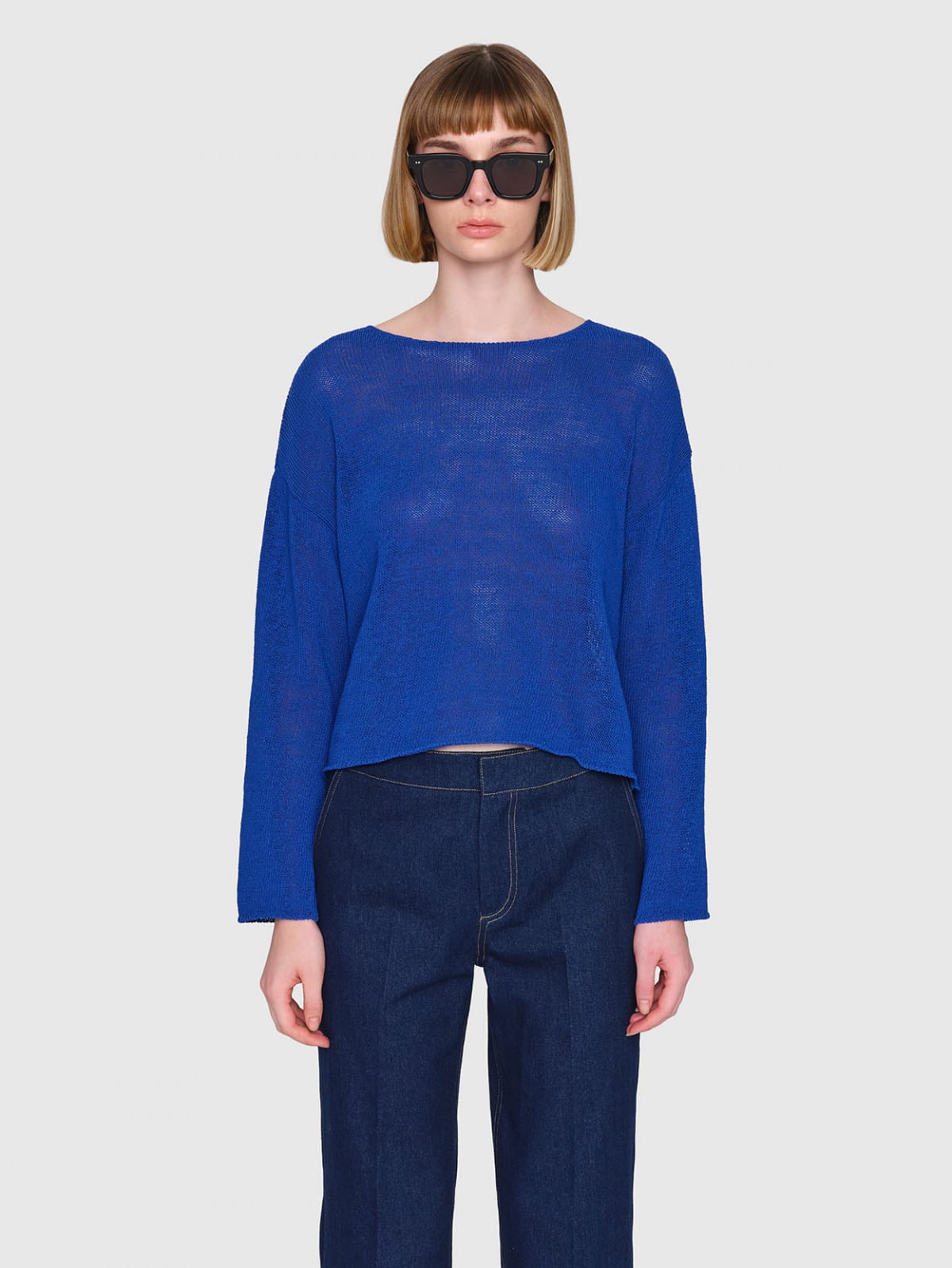 TAYMONT Linen Knit Top