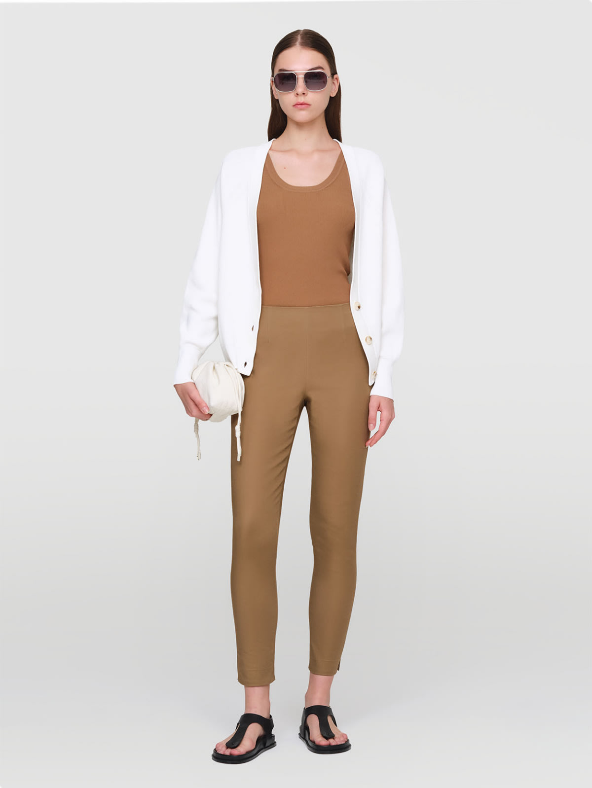 MICHELA Bonded Cotton Pants