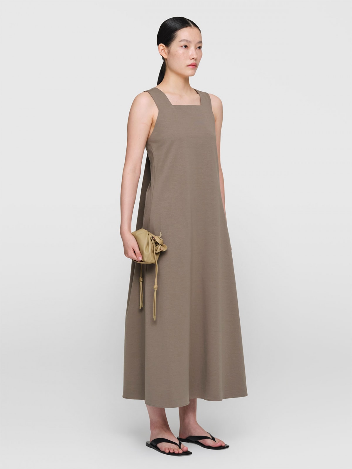 IN GOOD COMPANY - YARI Technical Jersey Dress Stone XS