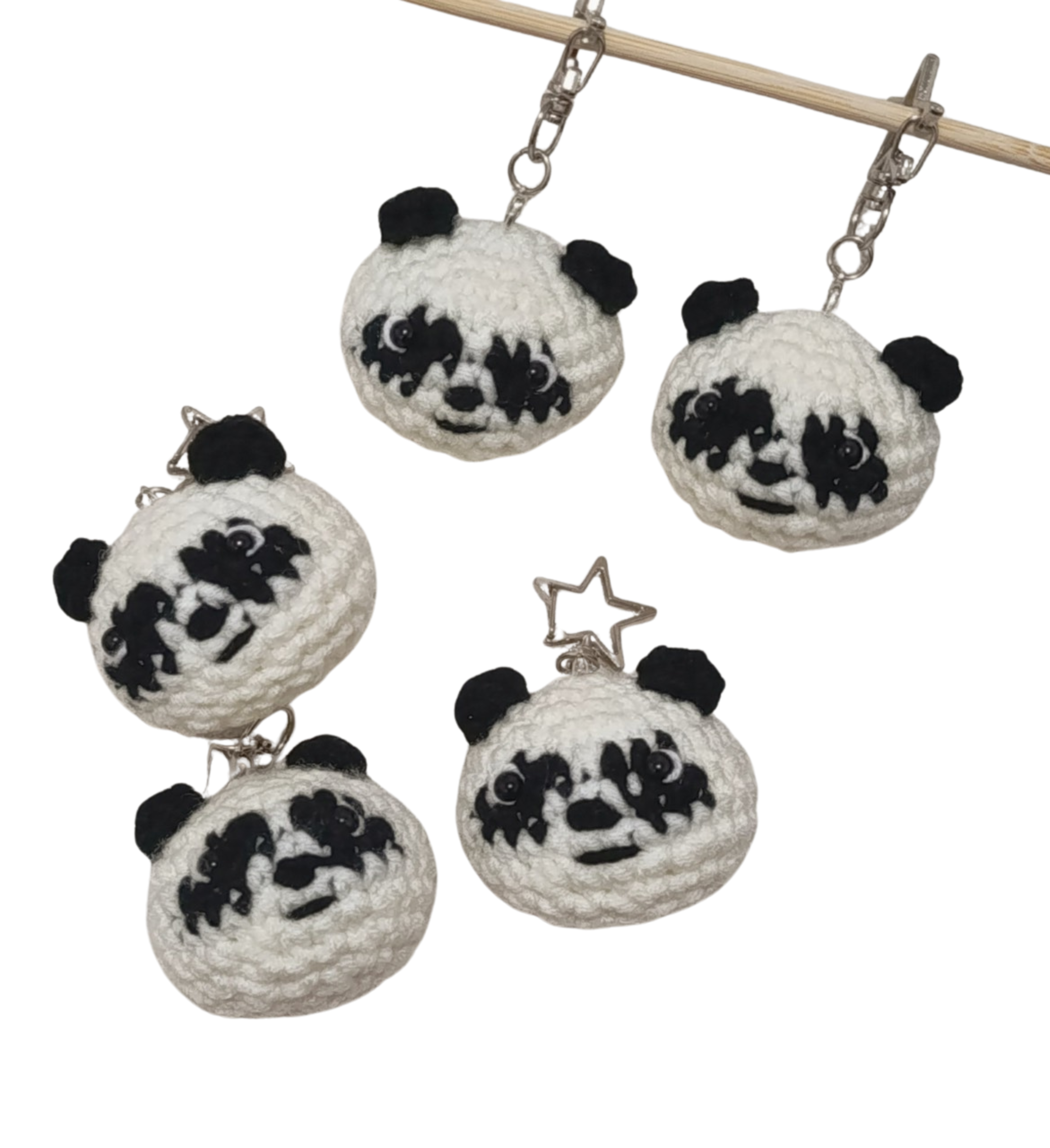 Panda Crochet Keychain