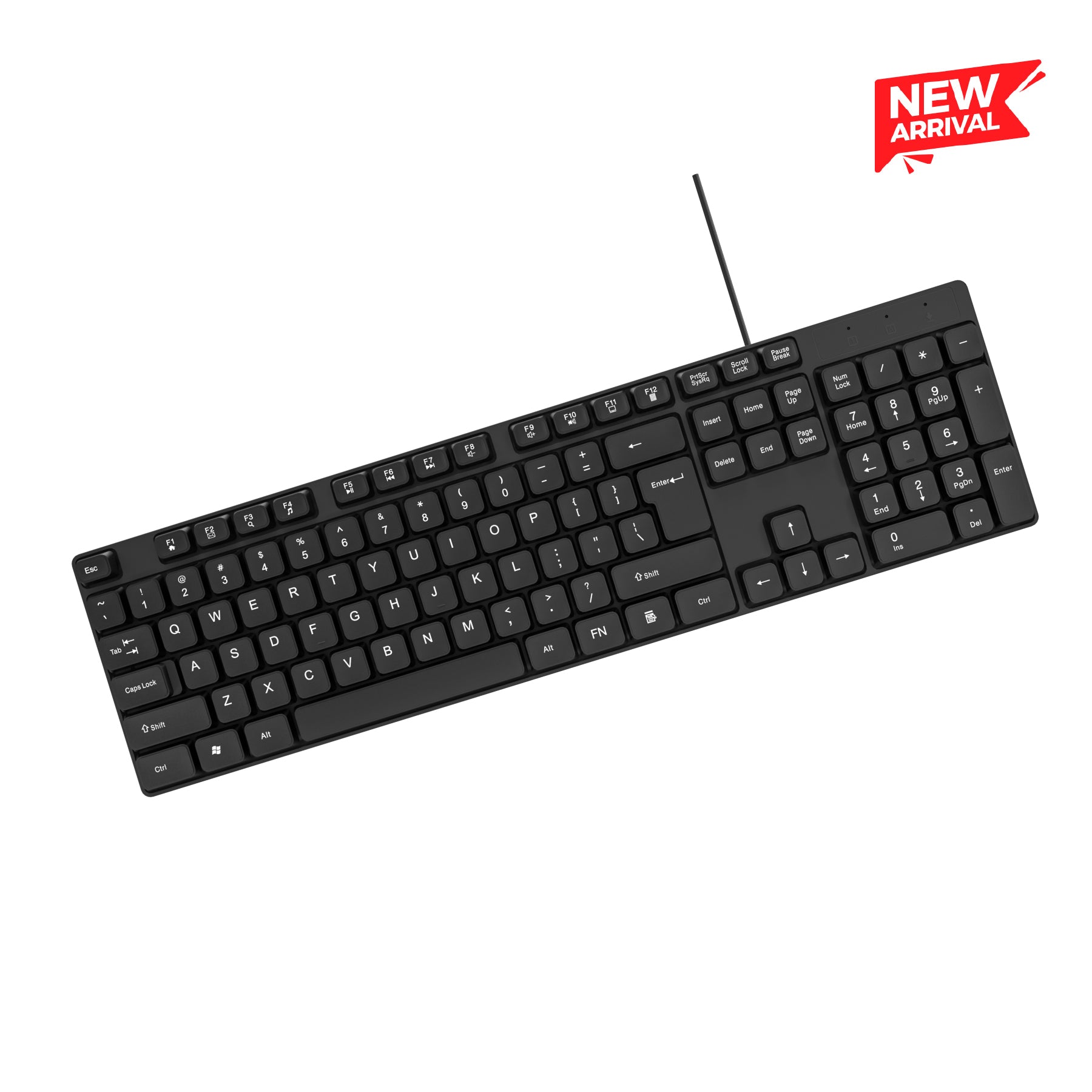 Intex Rise Wired USB Keyboard | Nepali + English Keys | 104 Keys | Anti-Splash