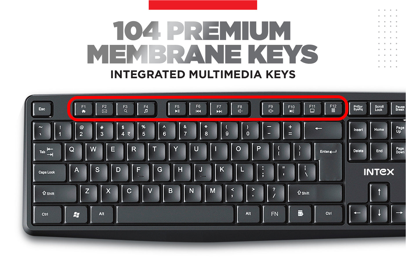 Intex Power New Wireless Keyboard & Mouse Combo | 2.4GHz | Silent Mouse | Spill Resistant feature 1