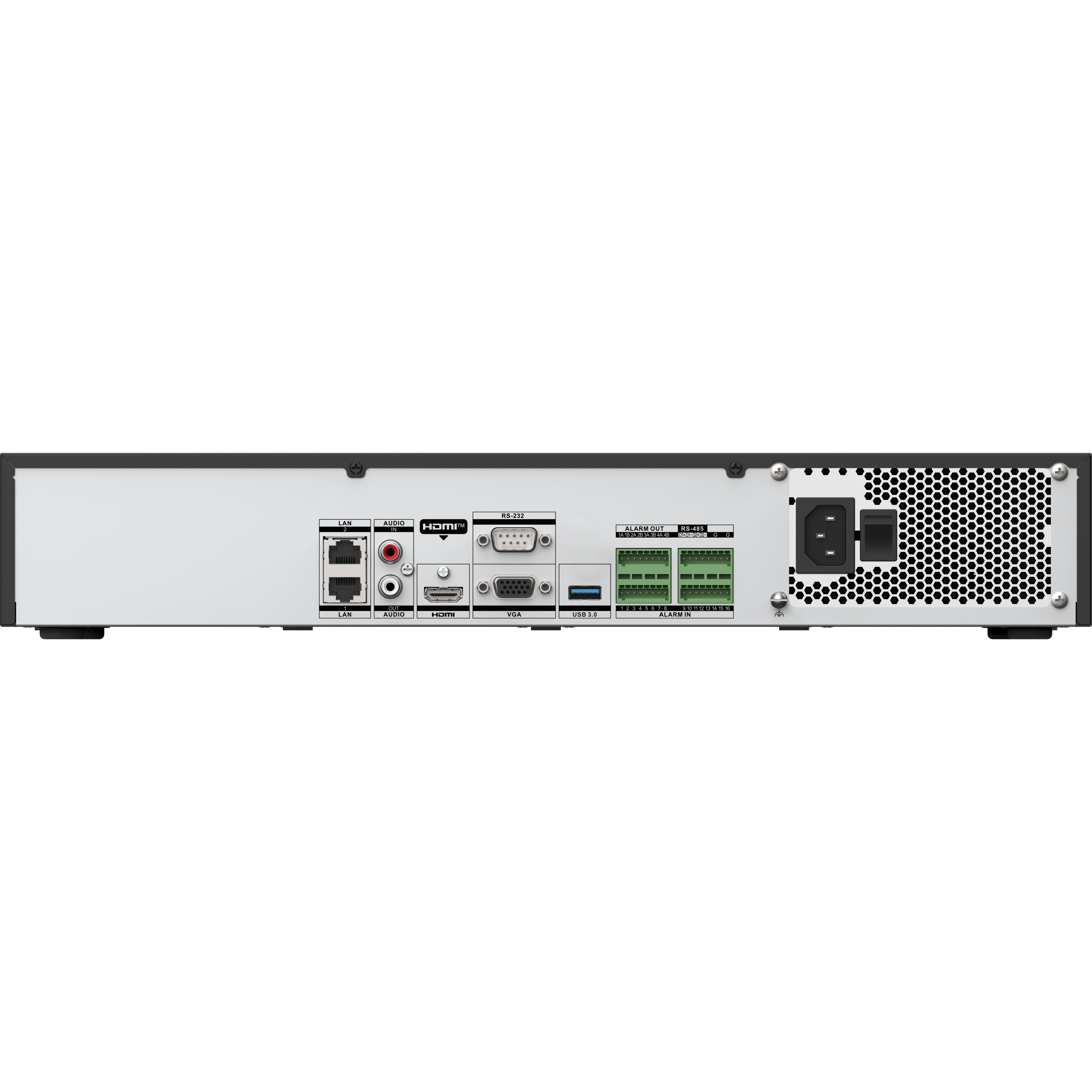 Hikvision DS-7732NXI-K4(E) 32-Channel K Series AcuSense NVR (4 SATA) | 32-ch IP | 256 Mbps Incoming | 4 SATA | Up to 16TB per HDD | 4K HDMI | AcuSense AI feature 4