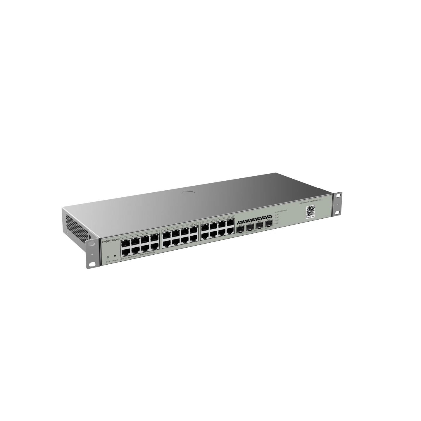 Ruijie Reyee RG-NBS3100-24GT4SFP-V2 28-Port Gigabit Layer 2 Cloud Managed Non-PoE Switch | 4 SFP Uplink | Metal Case | 19" Rack-mount feature 2