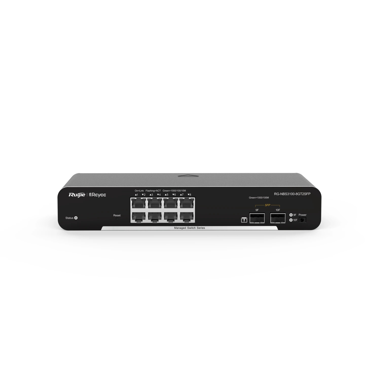 Ruijie Reyee RG-NBS3100-8GT2SFP 10-Port Gigabit Layer 2 Cloud Managed Non-PoE Switch | 2 SFP Uplink | Metal Case feature 1