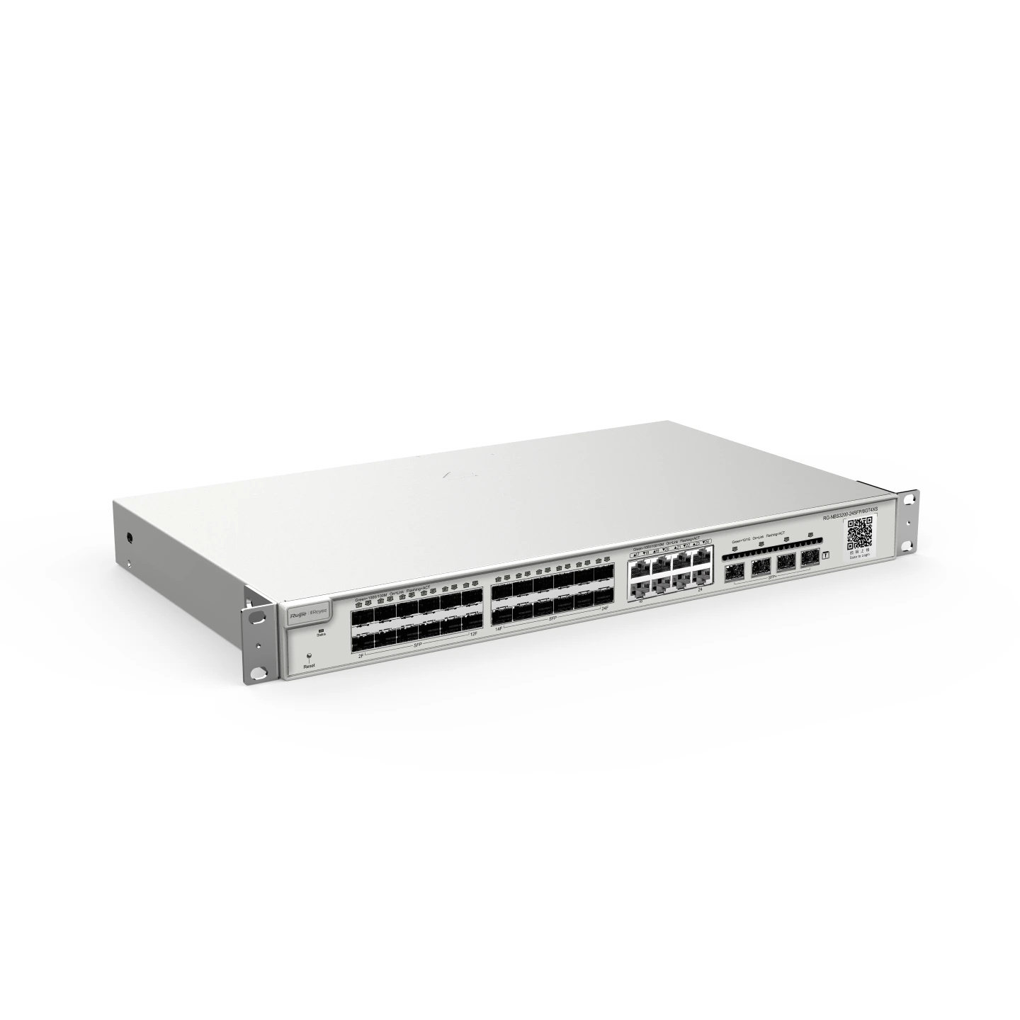 Ruijie Reyee RG-NBS3200-24SFP/8GT4XS 24-Port Gigabit SFP with 8 combo RJ45 ports Layer 2 Managed Switch | 4 x 10G | 24 SFP Uplink | Metal Case | 19" Rack-mount feature 1