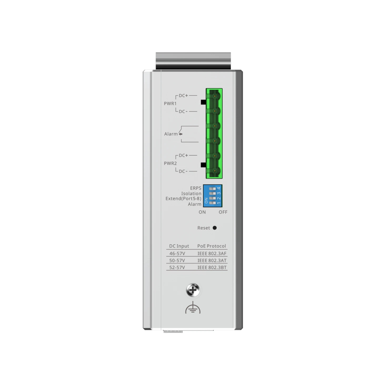 Ruijie Reyee RG-NIS2100-8GT2SFP-HP 10-Port Cloud Managed Industrial Switch | with 1 x PoE++ Port | 7 x PoE+ Ports | and 2 x SFP Uplink Ports | Cloud Managed feature 3