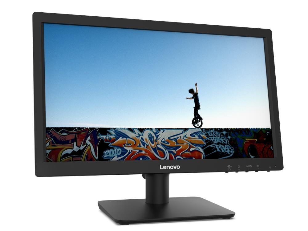 Lenovo D19-10 18.5" HD Monitor | 1366×768 TN | 60Hz | HDMI + VGA | 3-Year Warranty