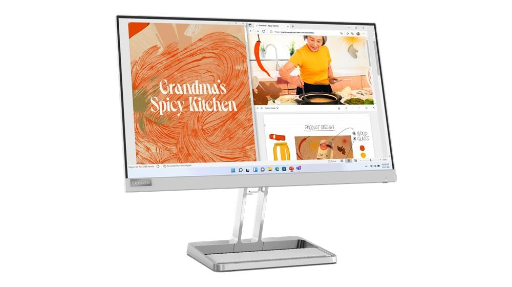 Lenovo L22i-40 21.5" FHD IPS Monitor | 75Hz | 99% sRGB | Speakers | AMD FreeSync | 3-Year Warranty