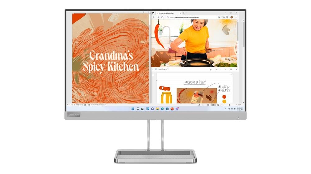 Lenovo L22i-40 21.5" FHD IPS Monitor | 75Hz | 99% sRGB | Speakers | AMD FreeSync | 3-Year Warranty feature 2