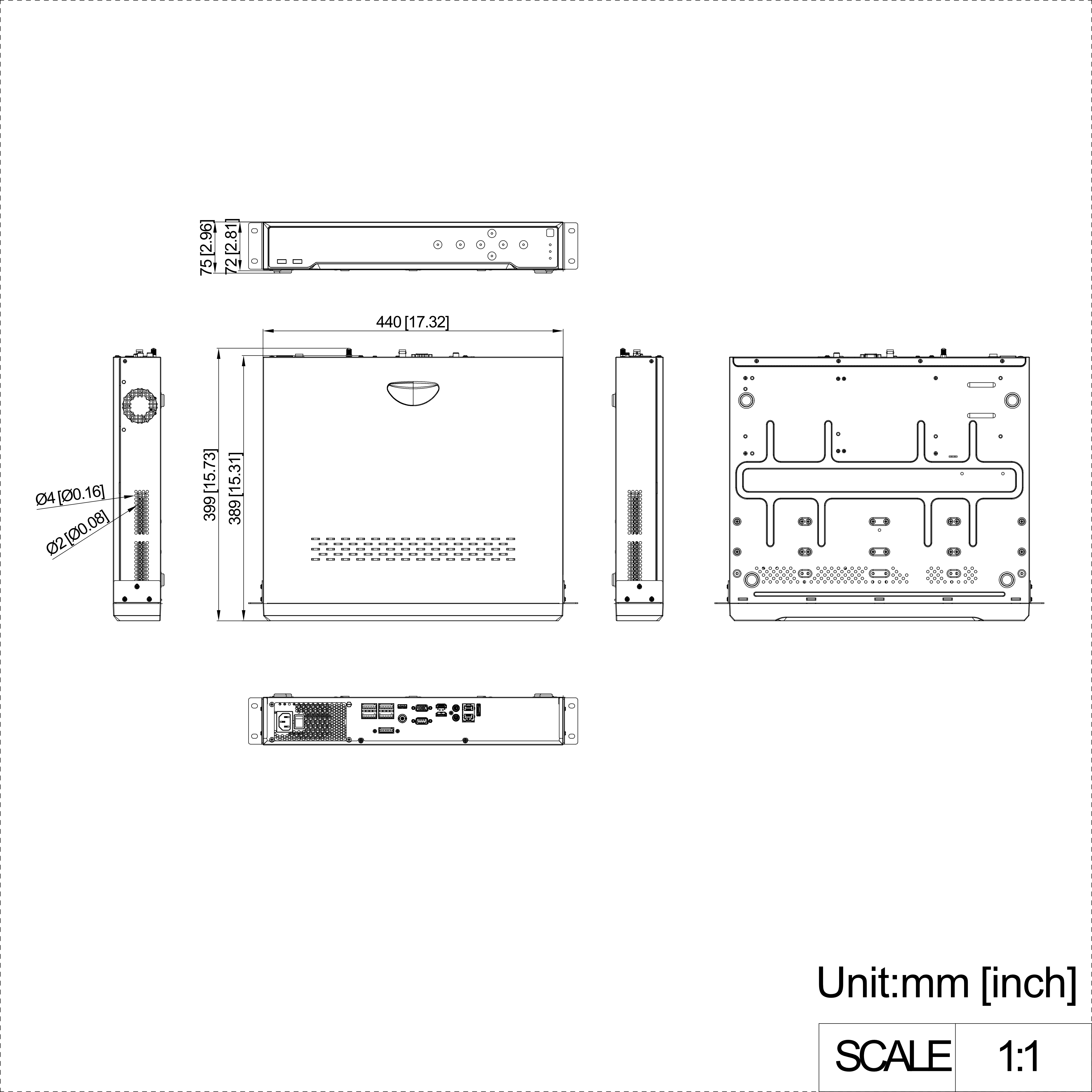 Hikvision DS-7764NI-M4 64-Channel 8K NVR (4 SATA) | 64-ch IP | 400 Mbps Incoming | 4 SATA | Up to 16TB per HDD | 8K HDMI feature 1