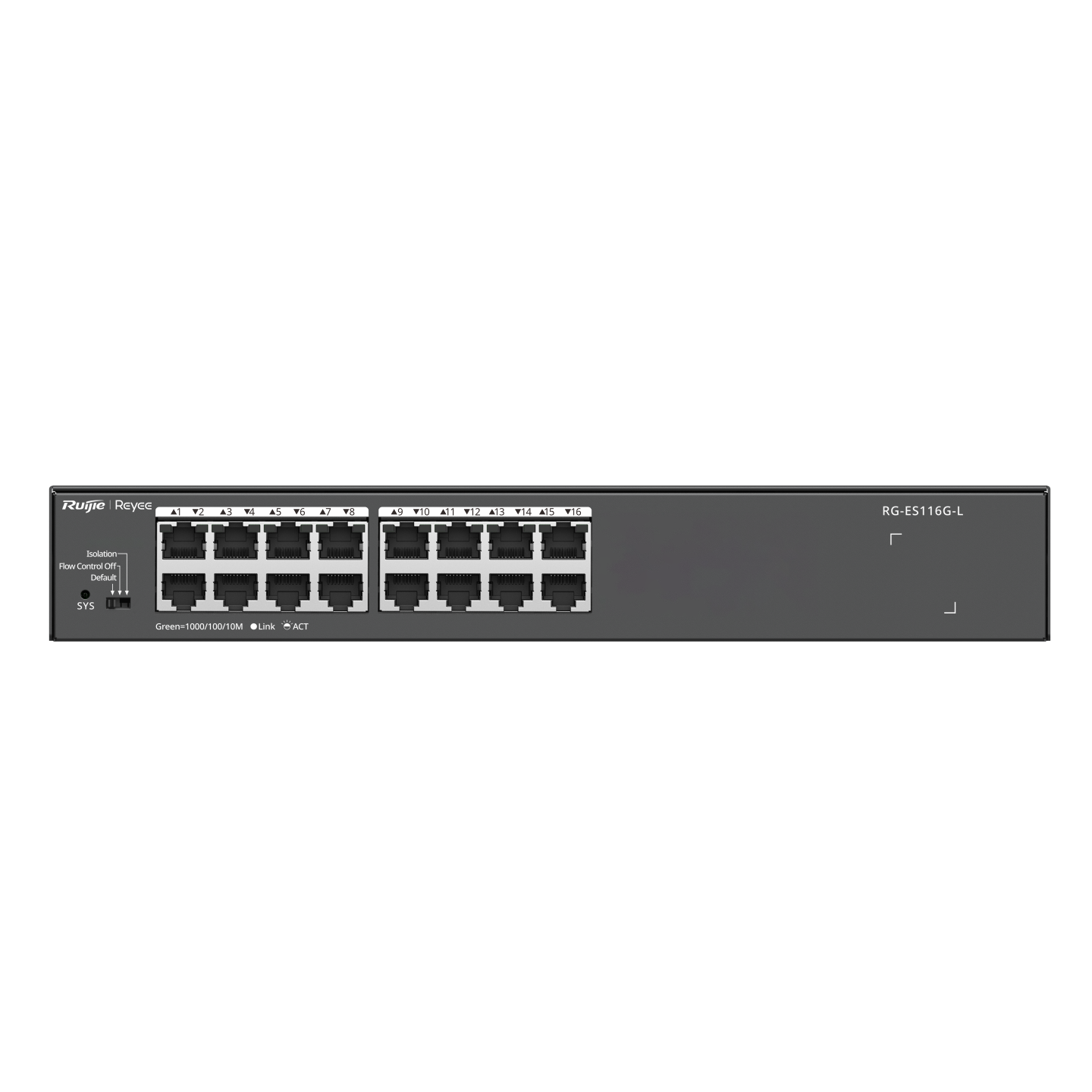 Ruijie Reyee RG-ES116G-L 16-Port Gigabit Unmanaged Switch | Reyee Cloud Monitoring | Metal Case