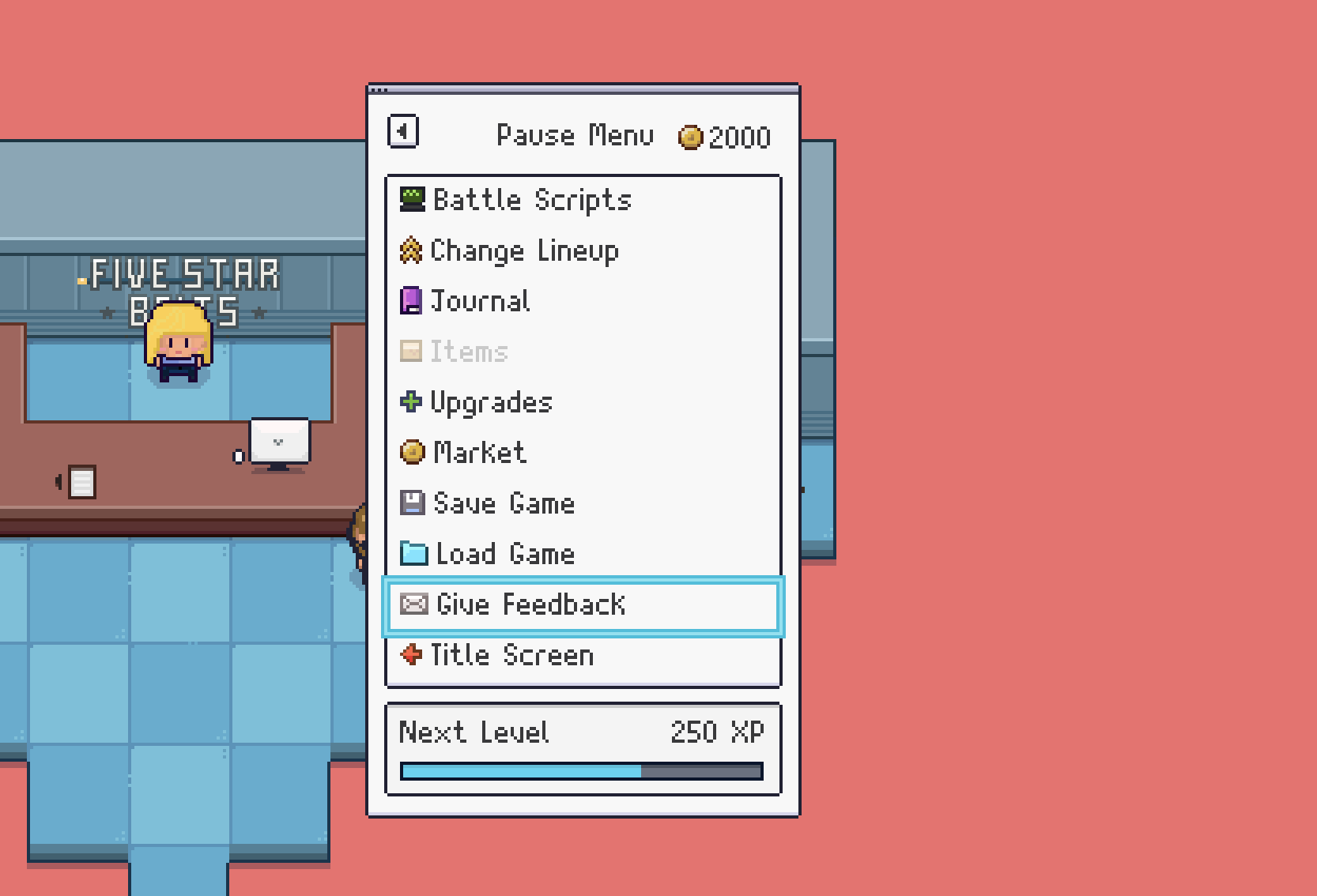 Danger Crew Pause Menu Feedback in Menu