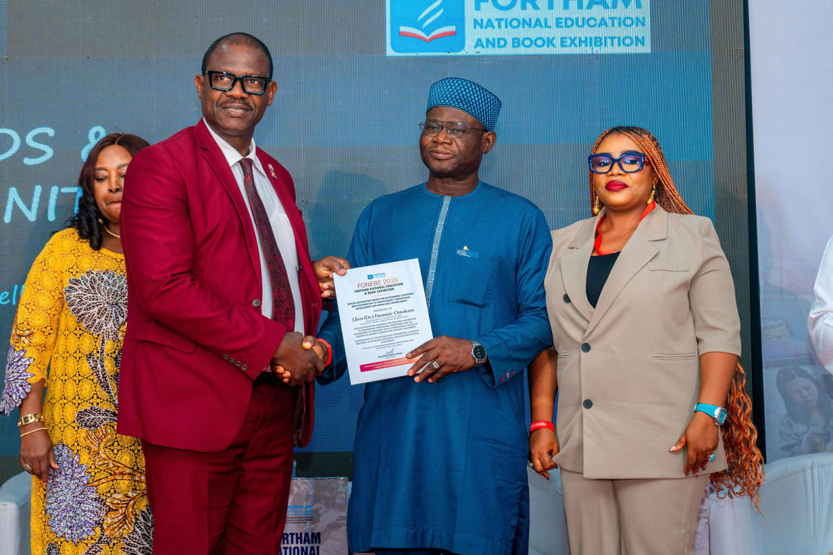 An award presentation during the Awards & Recognition session