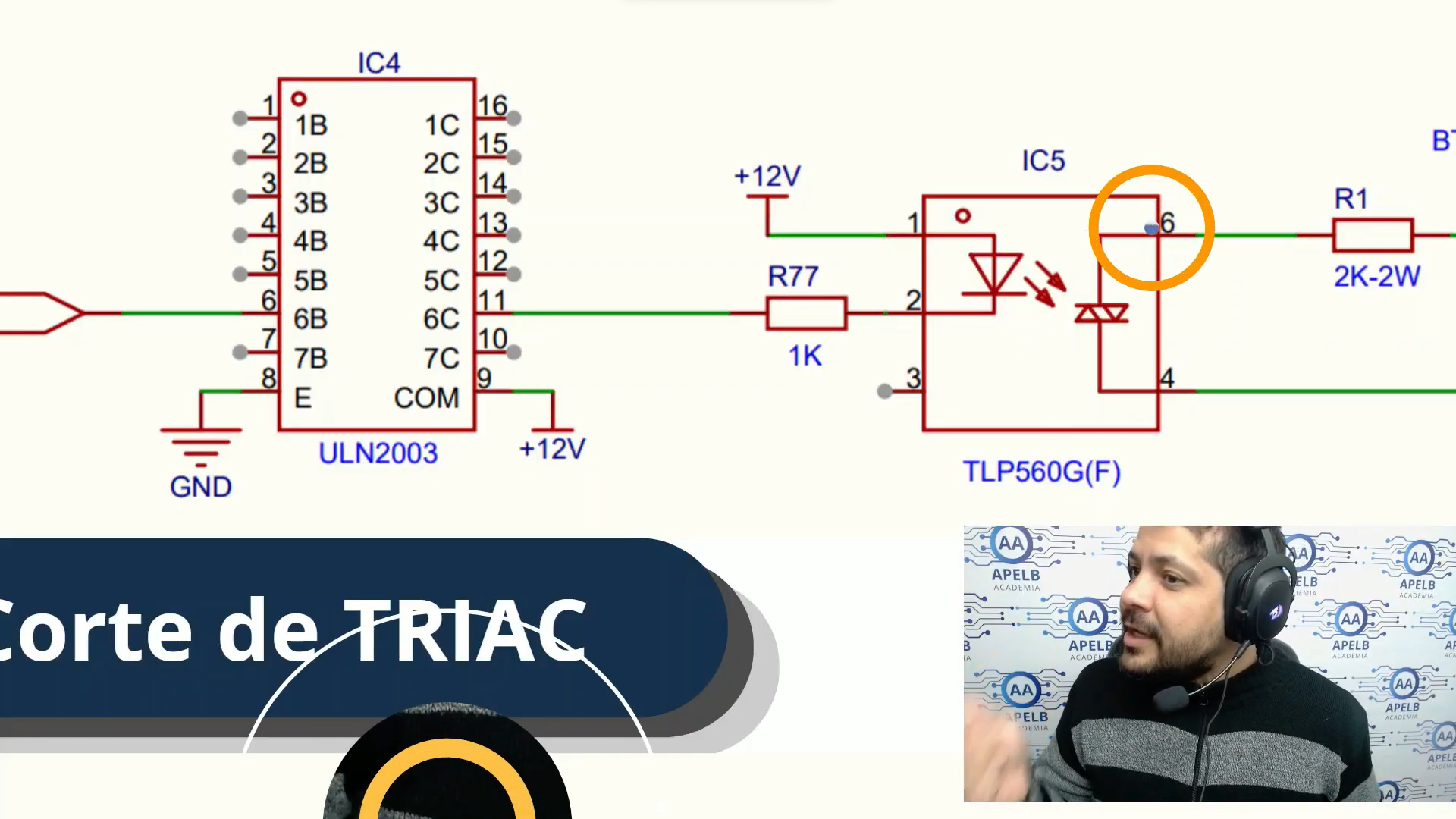 Análisis de un esquema de circuito electrónico